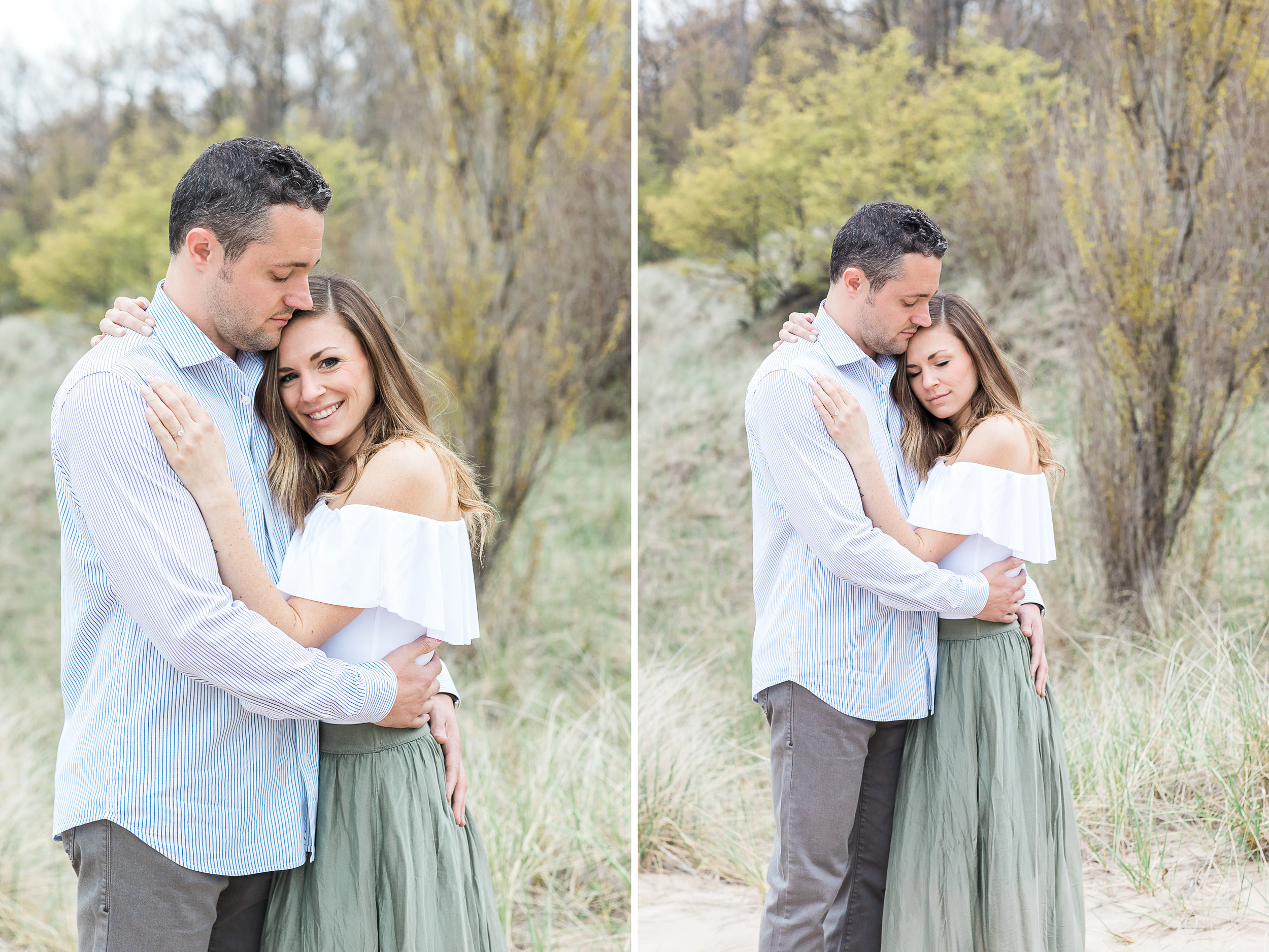 Lake Michigan Beach Engagement Session | Laurenda Marie Photography