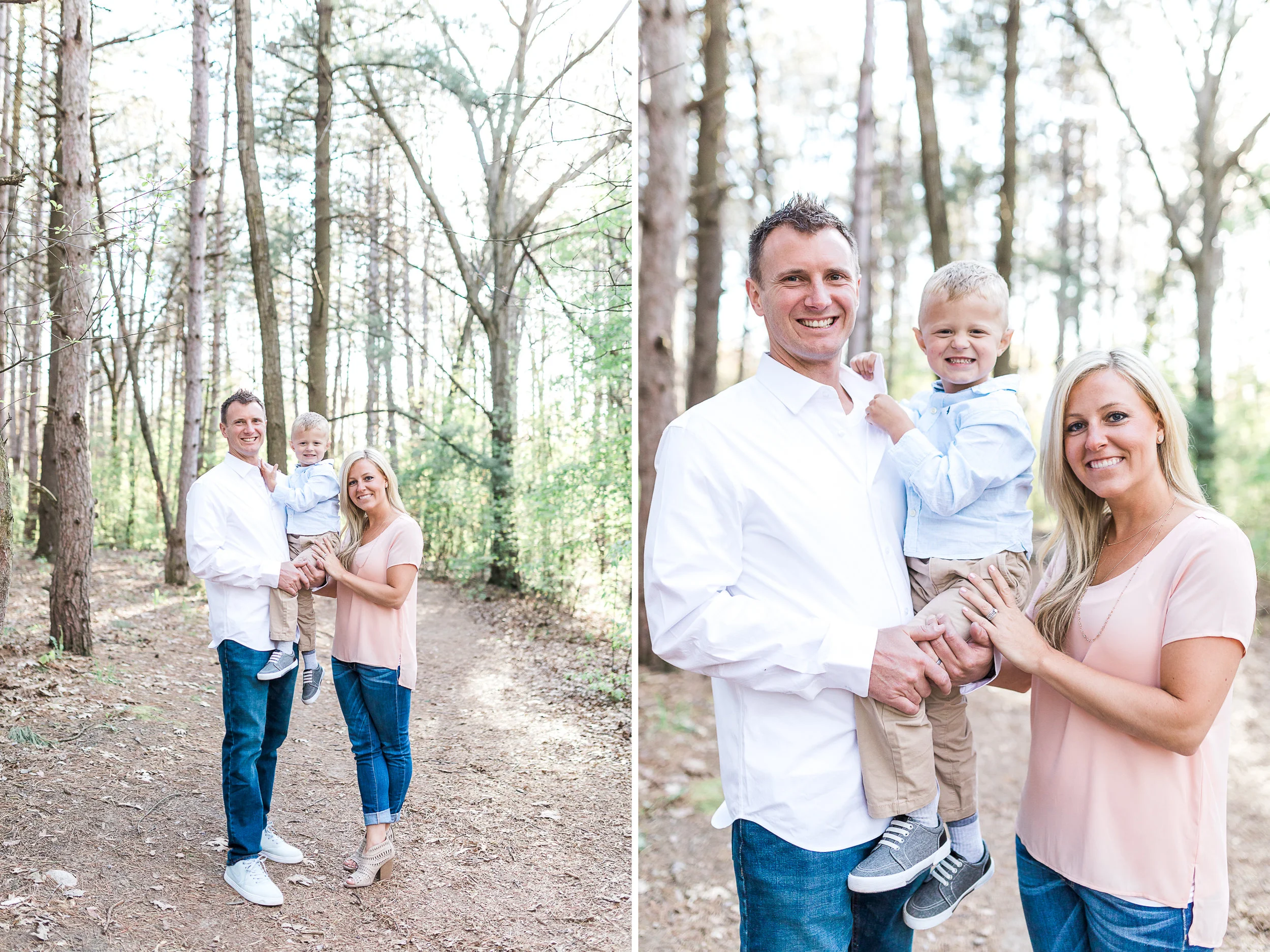 Outdoor Spring family session of 3 | Laurenda Marie Photography | Light and airy | What to wear for photos