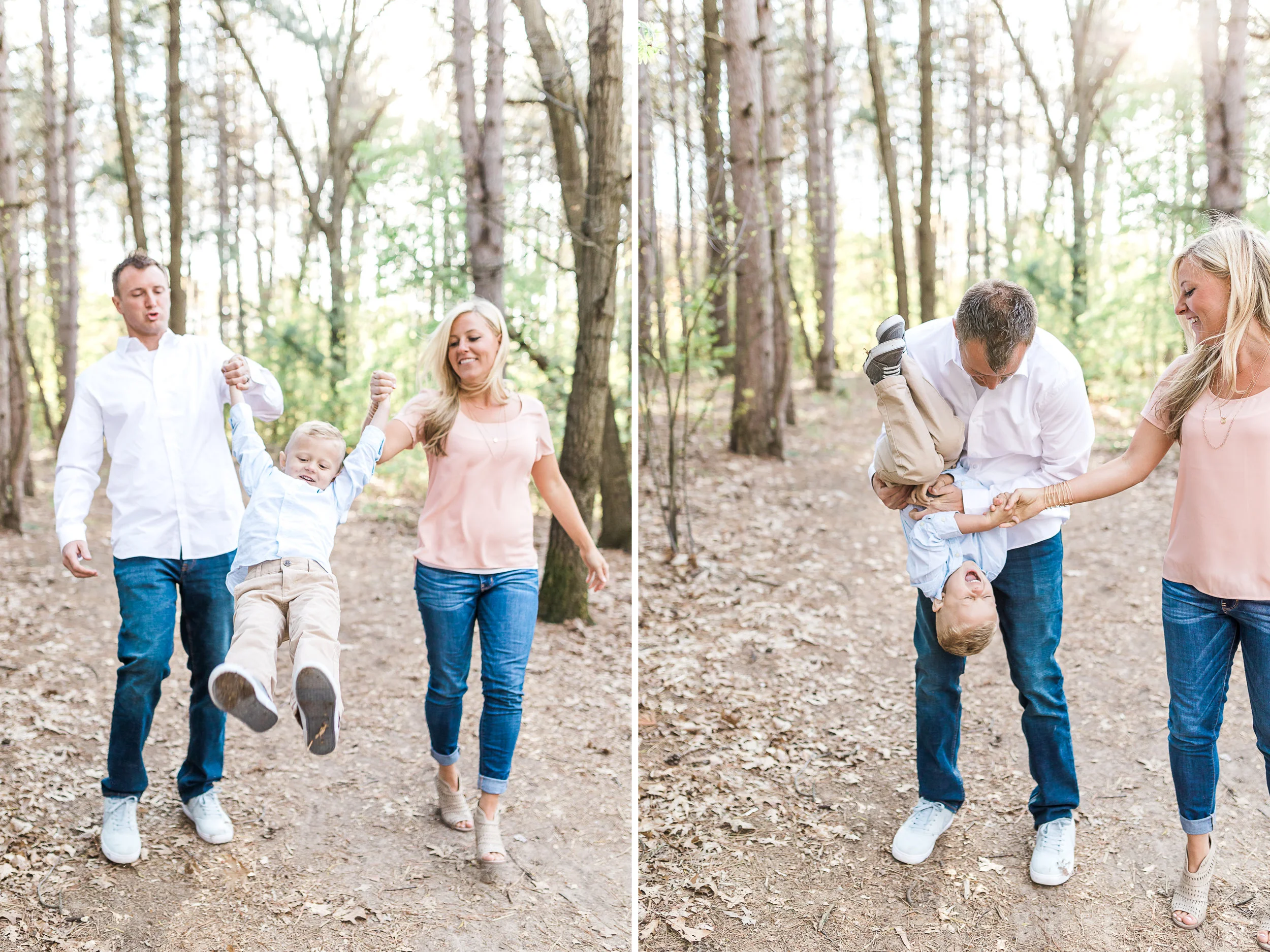 Outdoor Spring family session of 3 | Laurenda Marie Photography | Light and airy | What to wear for photos