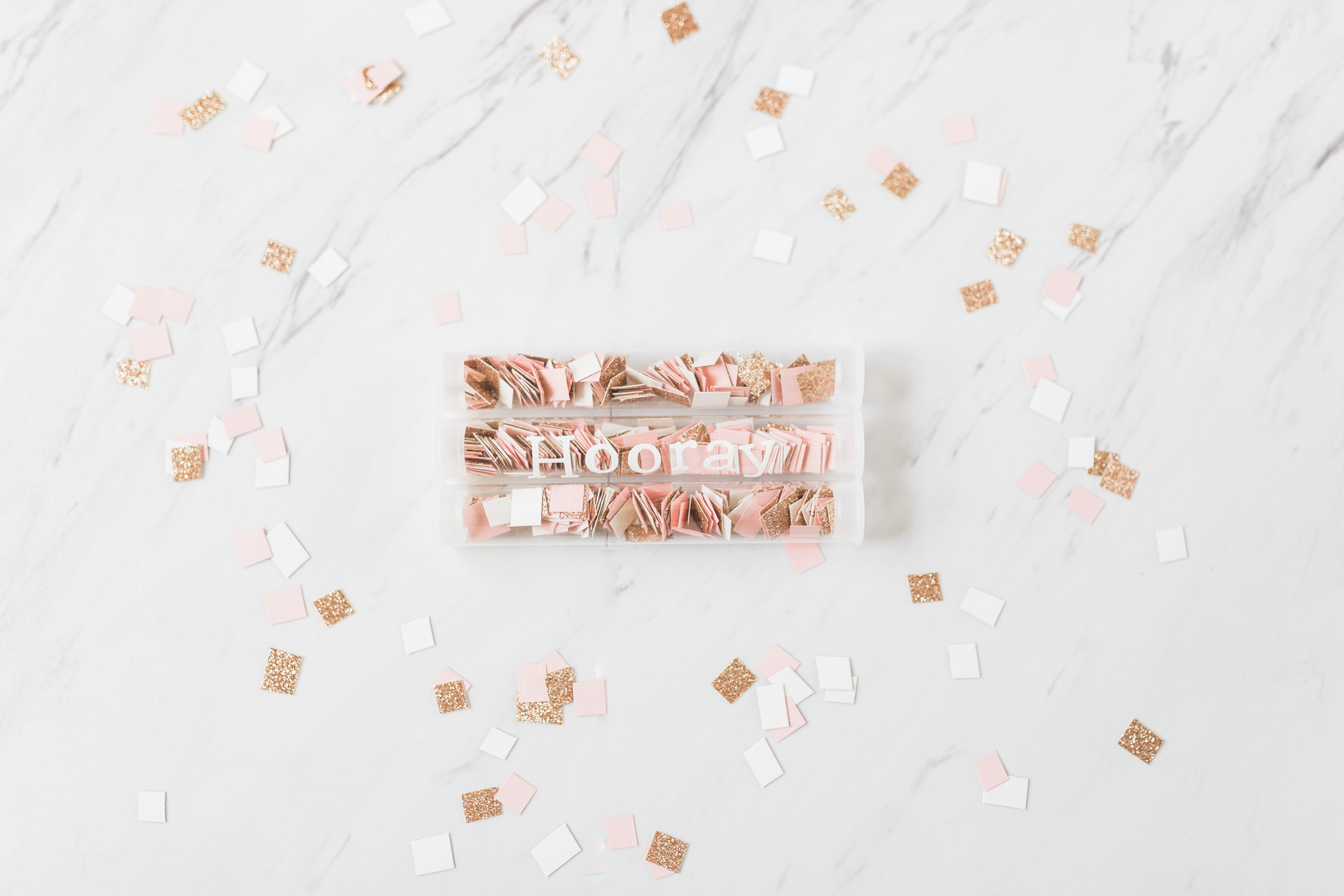 DIY Bride | Homemade Confetti | Rose gold glitter & Blush | Wedding Day Decor | Laurenda Marie Photography