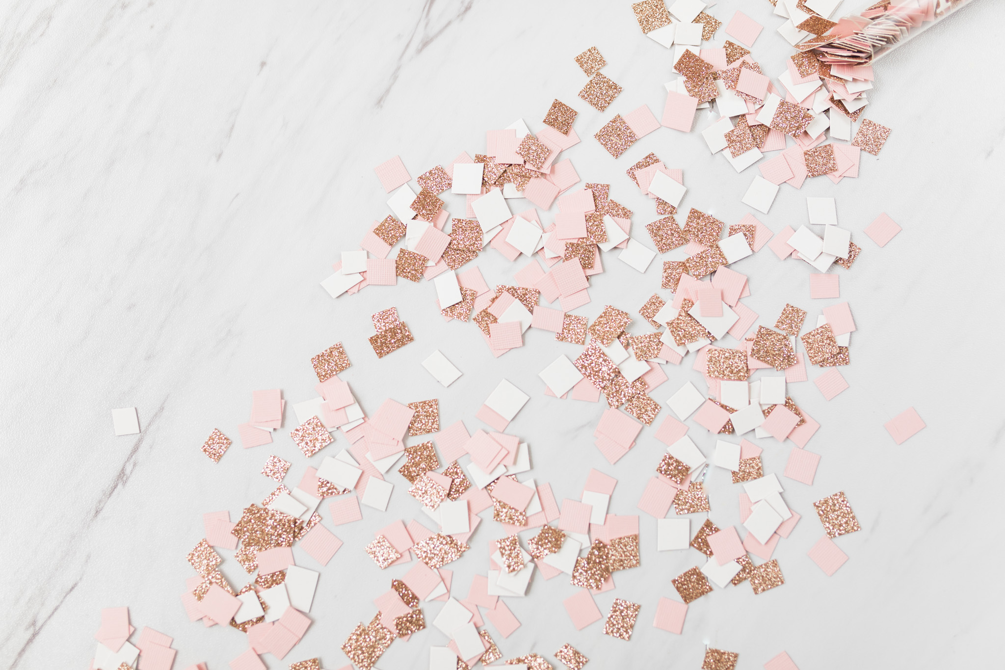 DIY Bride | Homemade Confetti | Rose gold glitter & Blush | Wedding Day Decor | Laurenda Marie Photography