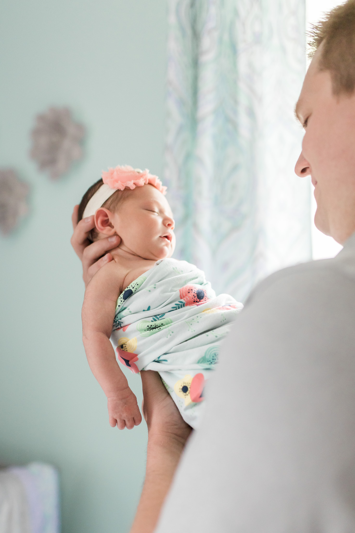 In Home Newborn Lifestyle Session for Baby Girl | Laurenda Marie Photography