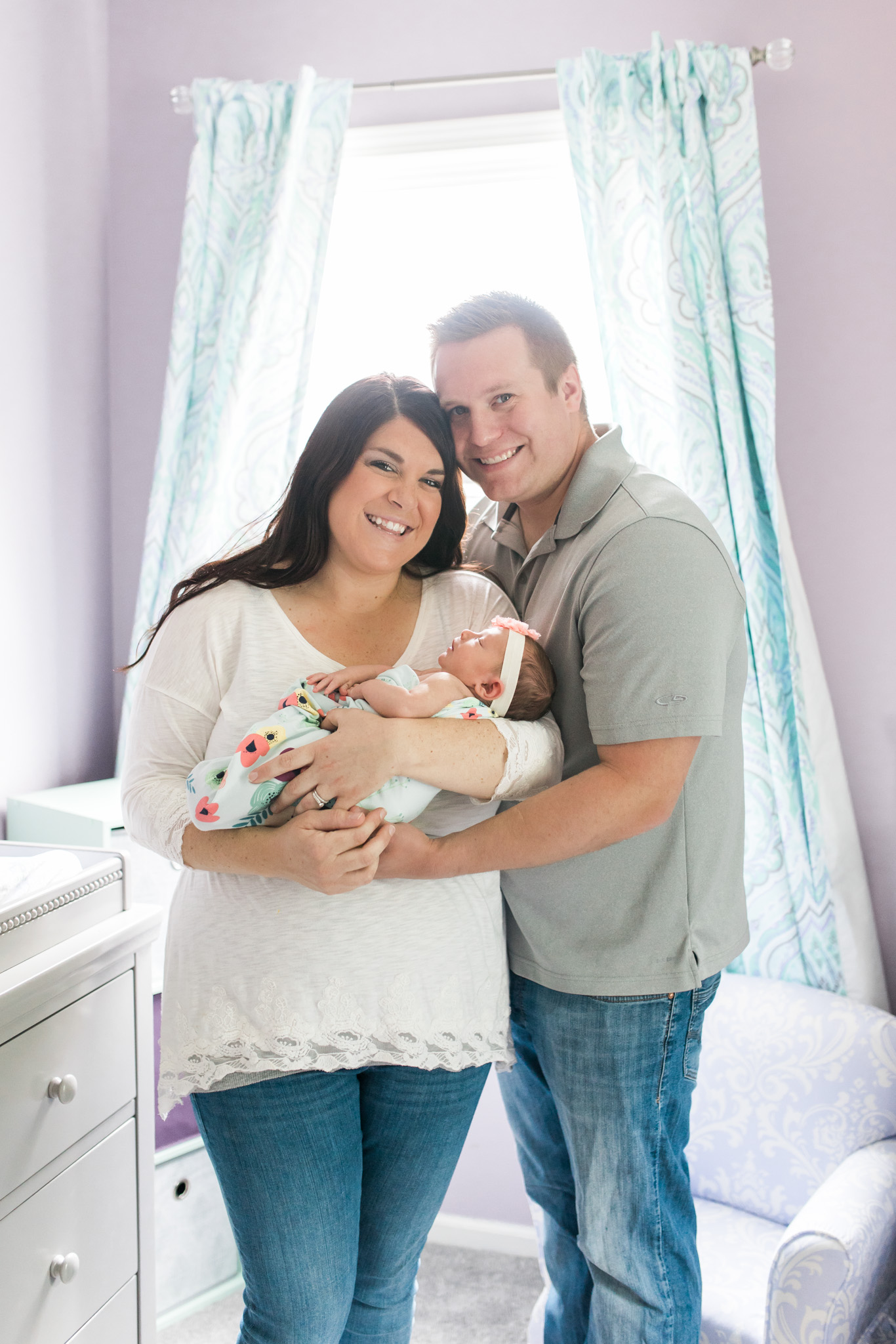 In Home Newborn Lifestyle Session for Baby Girl | Laurenda Marie Photography