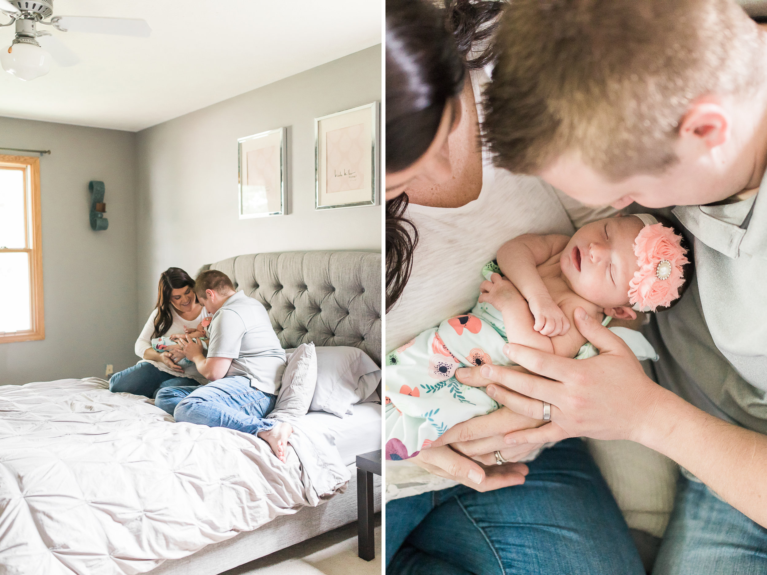 In Home Newborn Lifestyle Session for Baby Girl | Laurenda Marie Photography