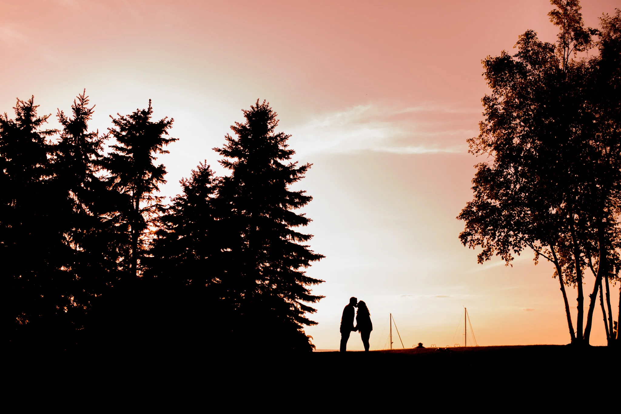 Romantic Petoskey Michigan Proposal on the Pier with Rose Trail | How He Asked | She Said Yes | Laurenda Marie Photography