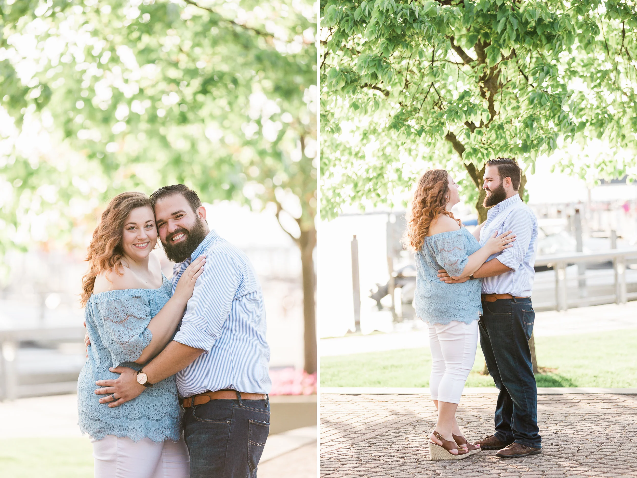 Romantic Petoskey Michigan Proposal on the Pier with Rose Trail | How He Asked | She Said Yes | Laurenda Marie Photography