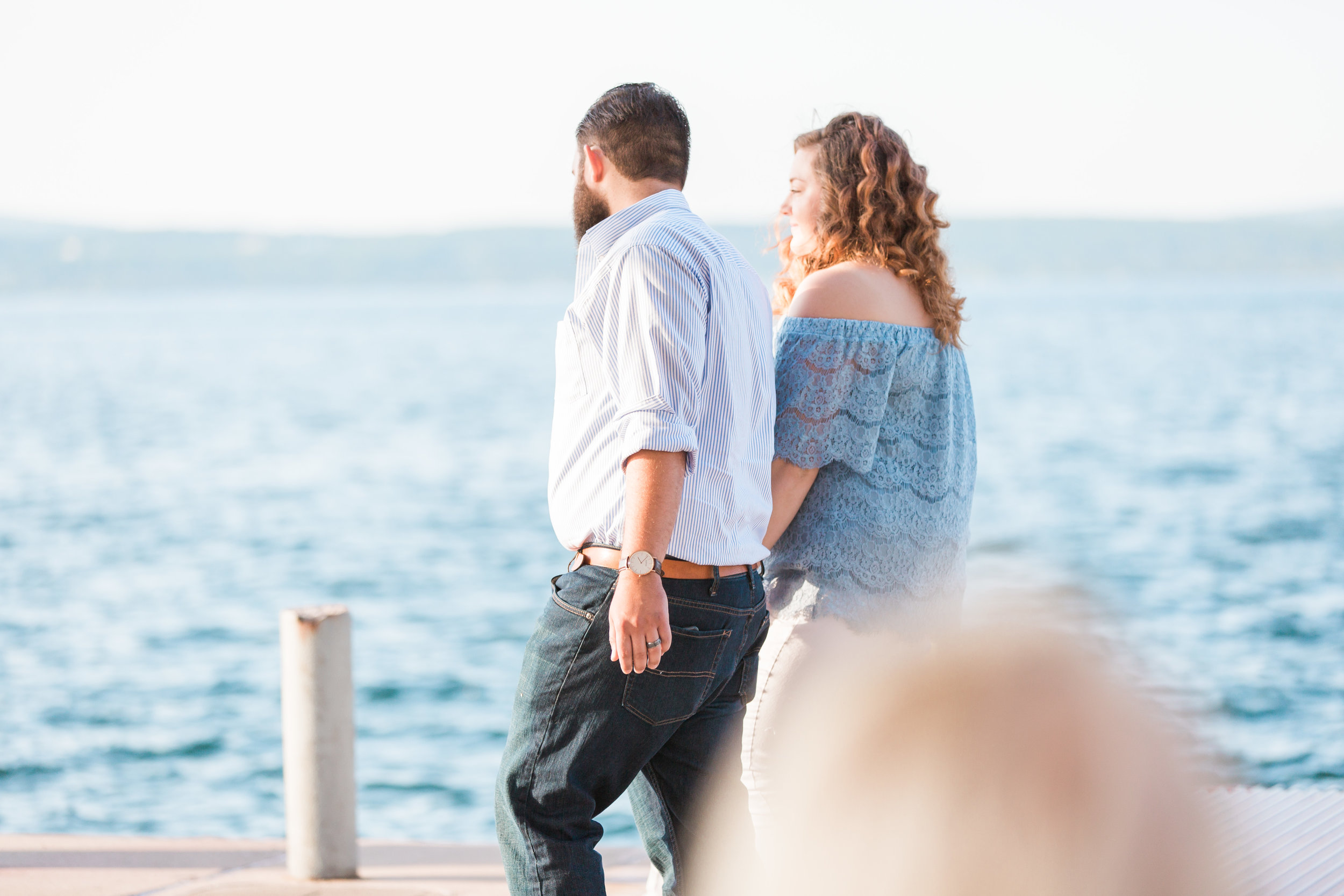 Romantic Petoskey Michigan Proposal on the Pier | How He Asked | She Said Yes | Laurenda Marie Photography