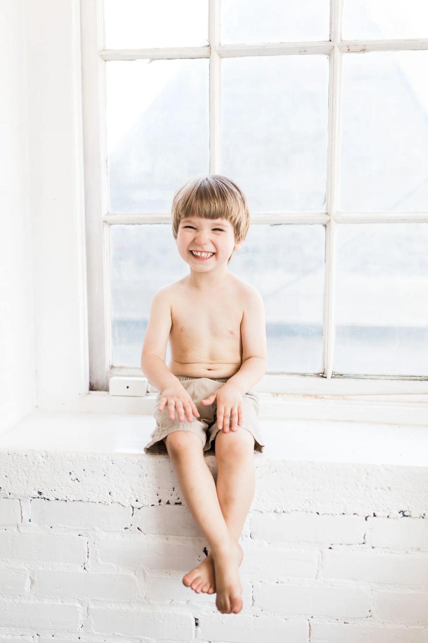 8 Month Baby Girl White Studio Session :: Natural Light :: Grand Rapids Michigan