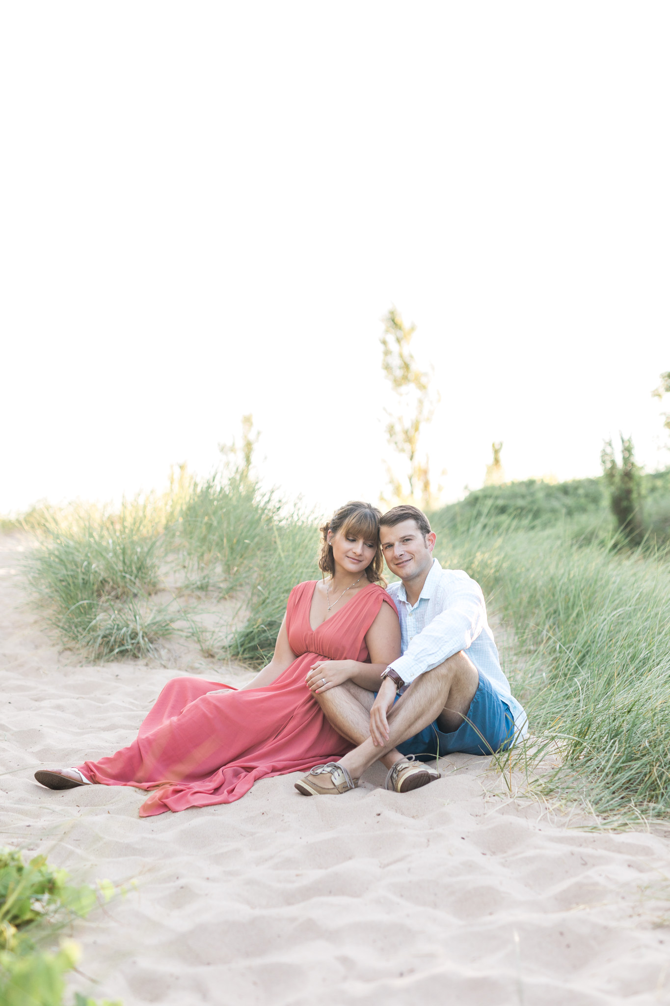 Romantic beach engagement session in West Olive Michigan | Laurenda Marie Photography