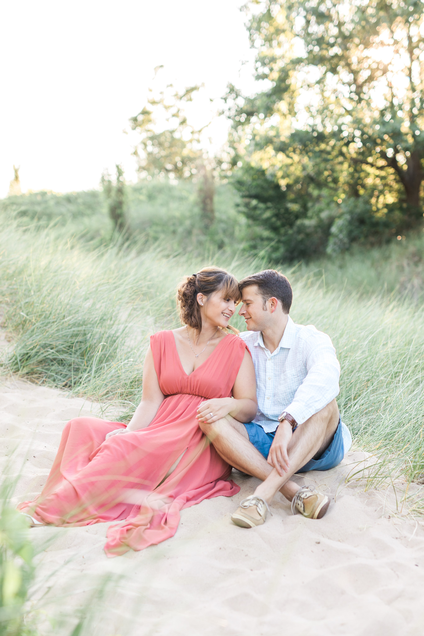 Romantic beach engagement session in West Olive Michigan | Laurenda Marie Photography