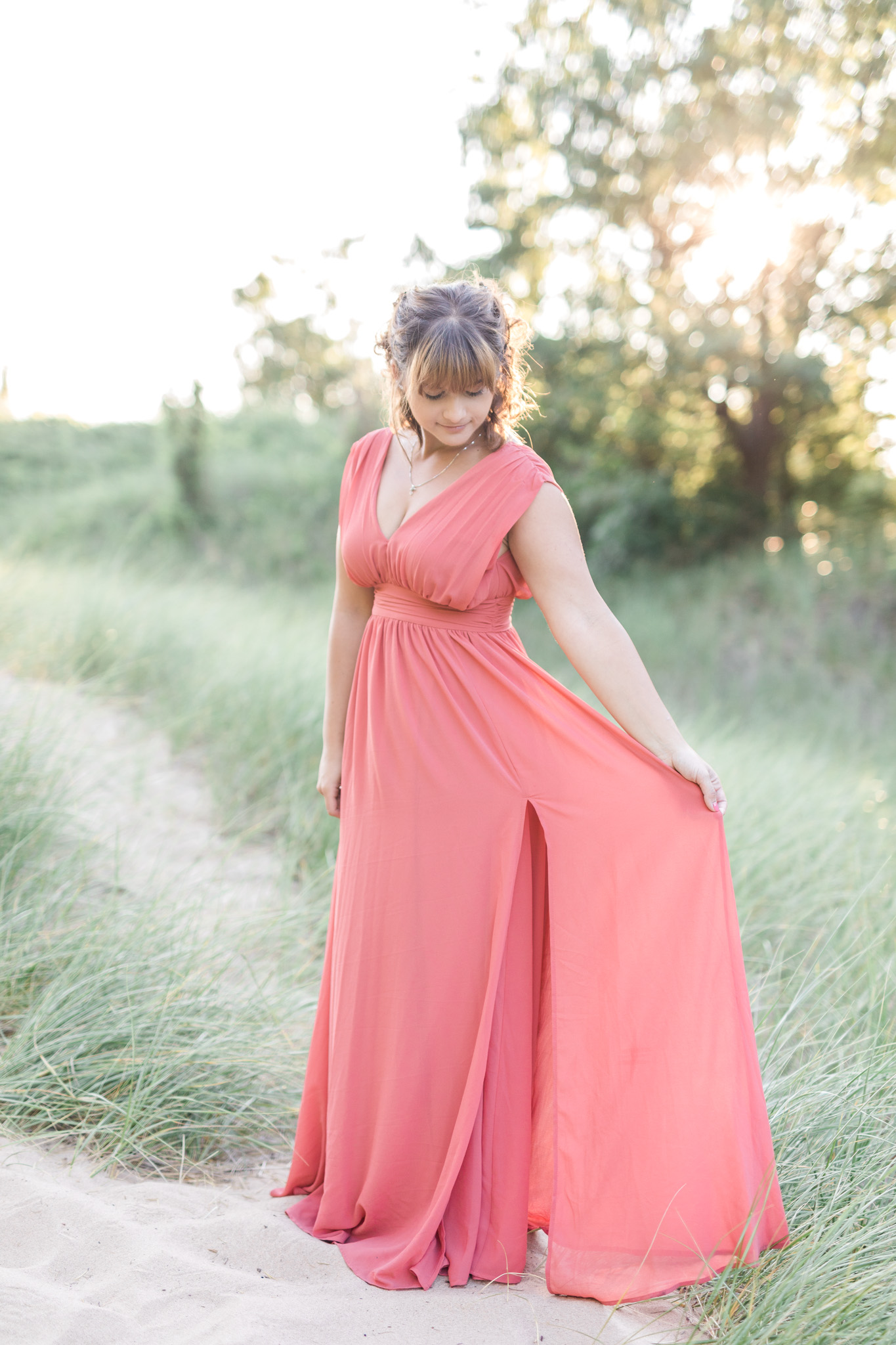 Romantic beach engagement session in West Olive Michigan | Laurenda Marie Photography