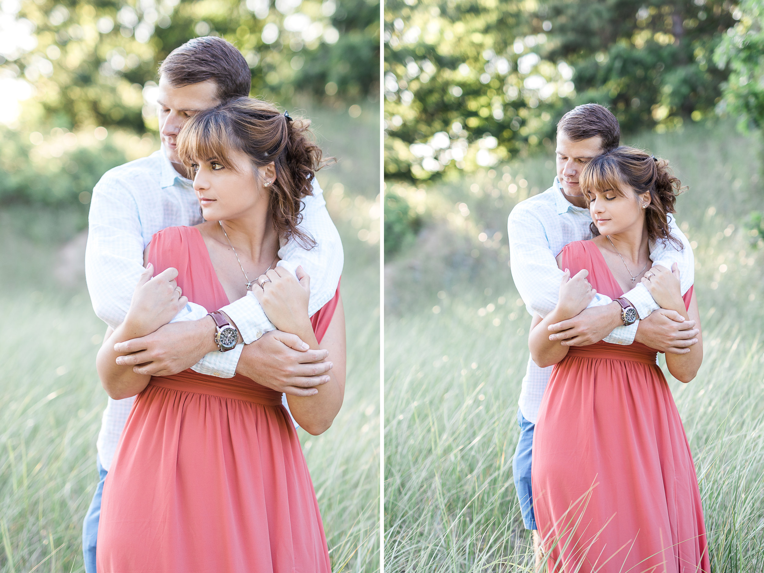 Romantic beach engagement session in West Olive Michigan | Laurenda Marie Photography