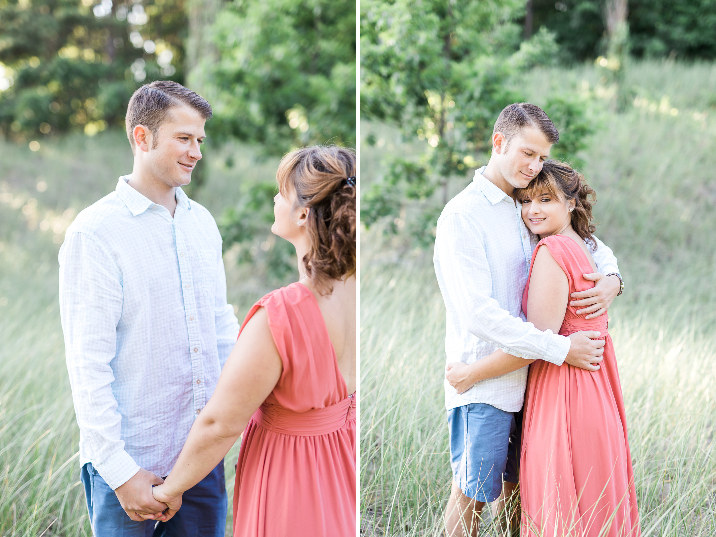 Romantic beach engagement session in West Olive Michigan | Laurenda Marie Photography