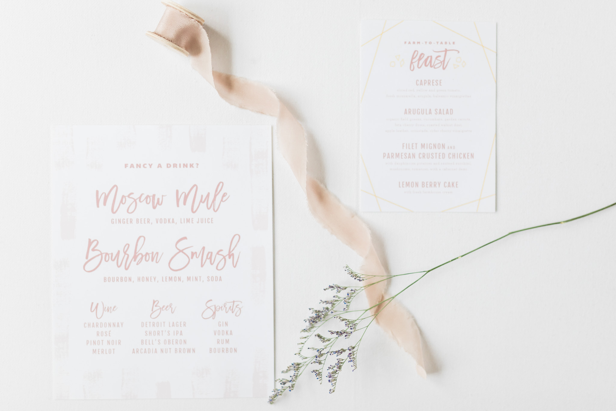 Styled Bridal Shoot | Invitation Suite | Flatlay Photography | West Michigan Wedding Photographer