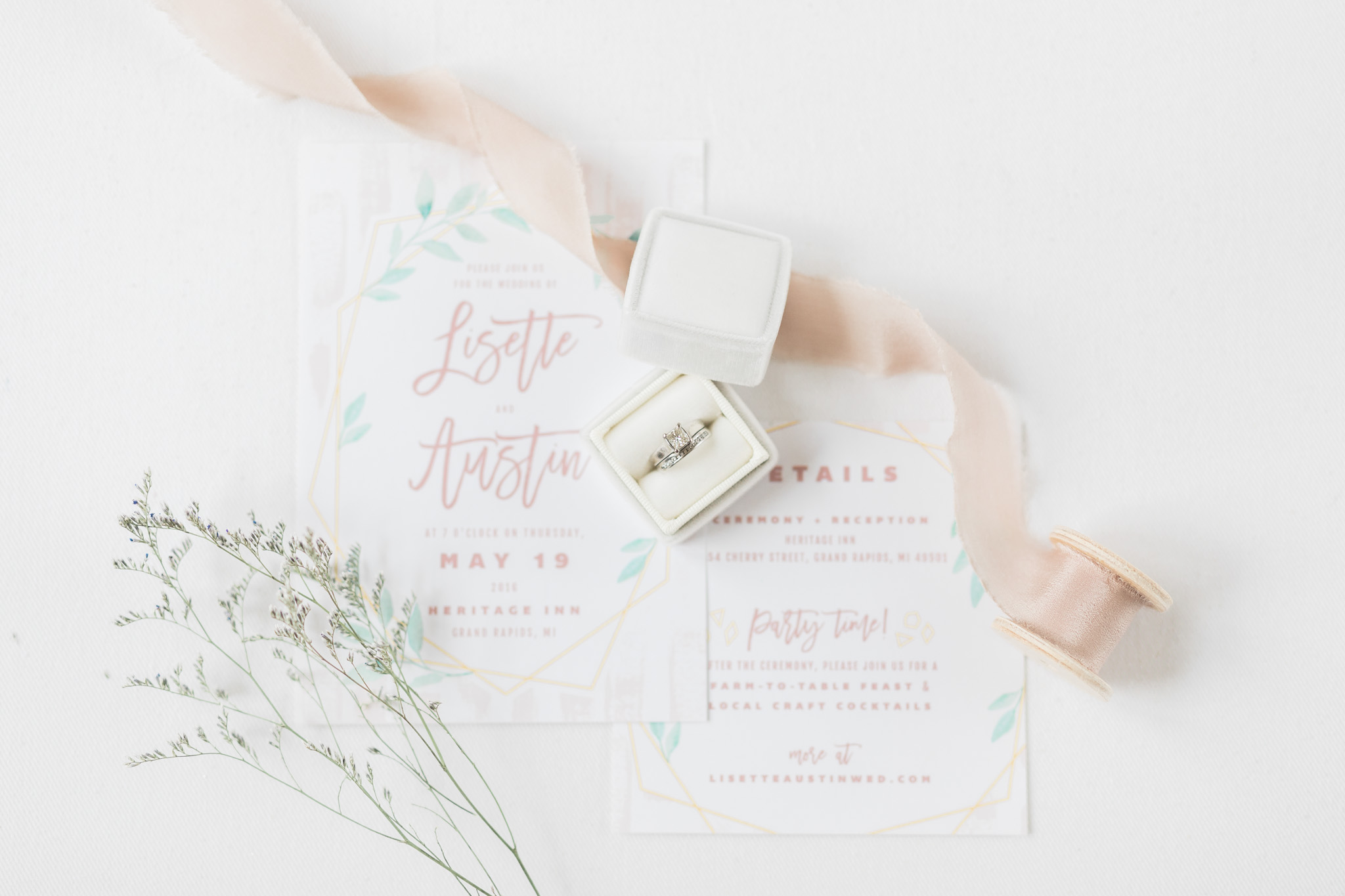 Styled Bridal Shoot | Invitation Suite | Flatlay Photography | West Michigan Wedding Photographer