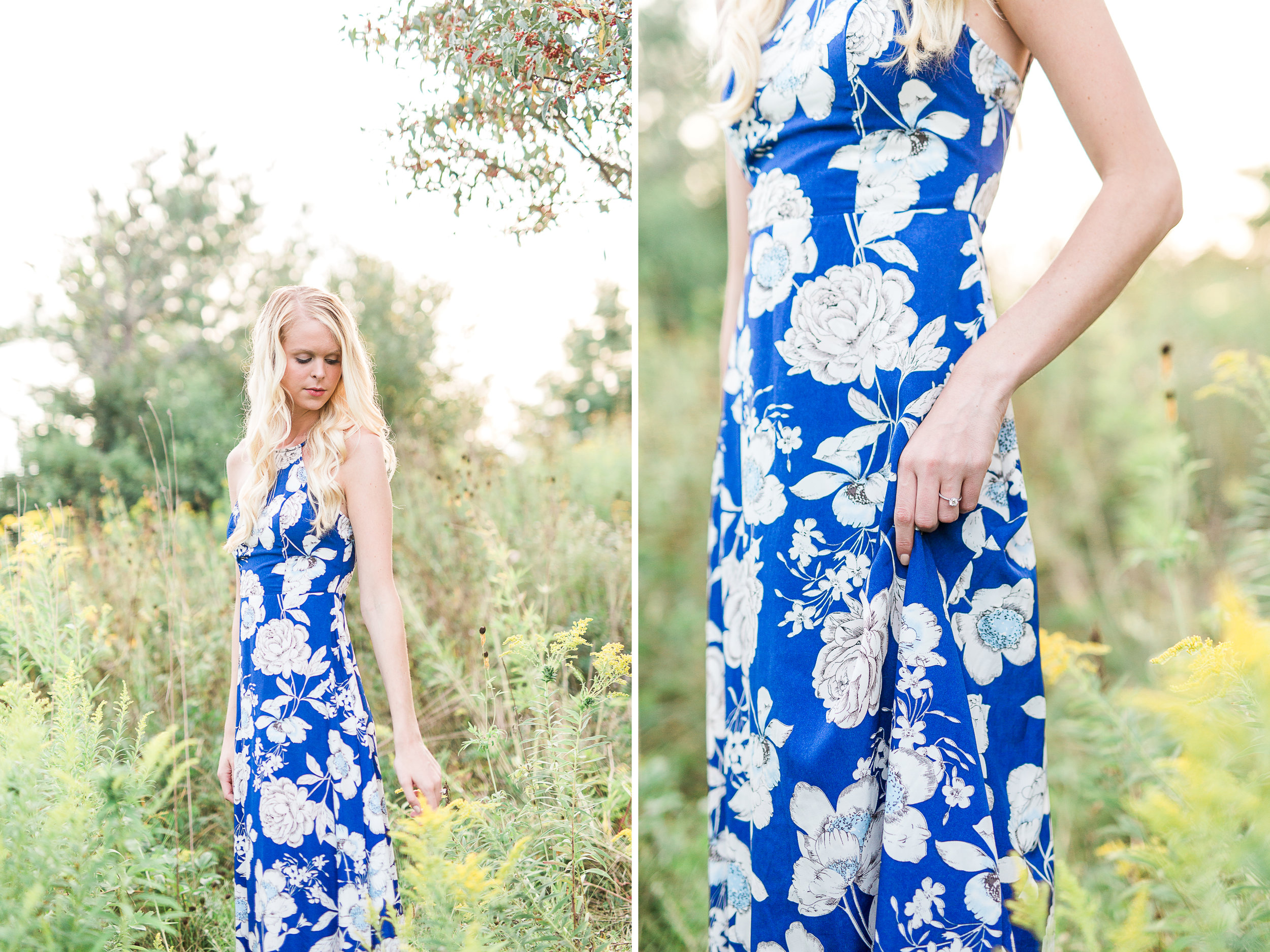 Romantic summer engagement session | Laurenda Marie Photography | West Michigan Wedding and Engagement Photographer