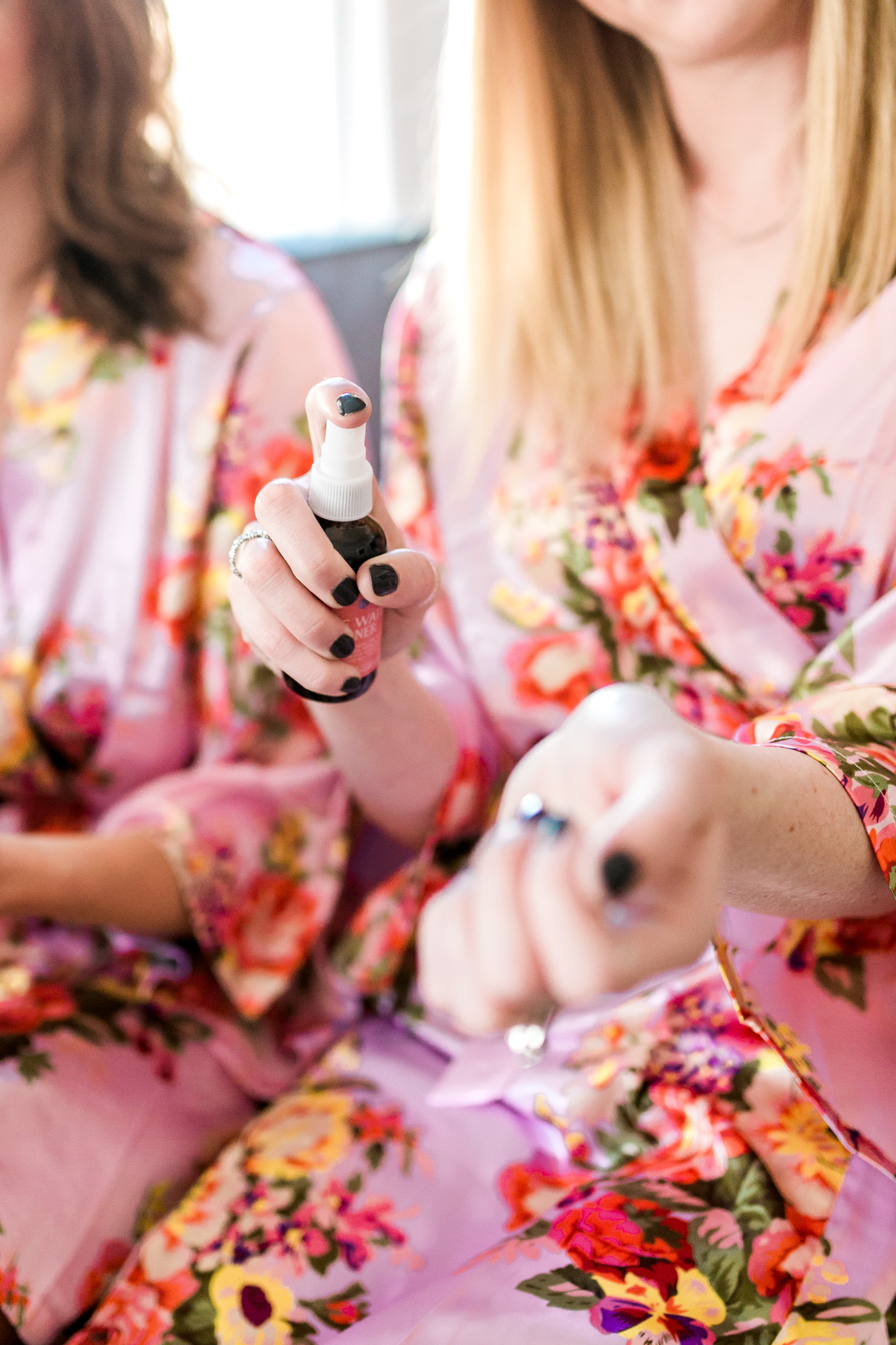 Best friends | Spa Day with Bridal Party | Natural Beauty Products | Floral Robes | Girls Night | Giveaway!