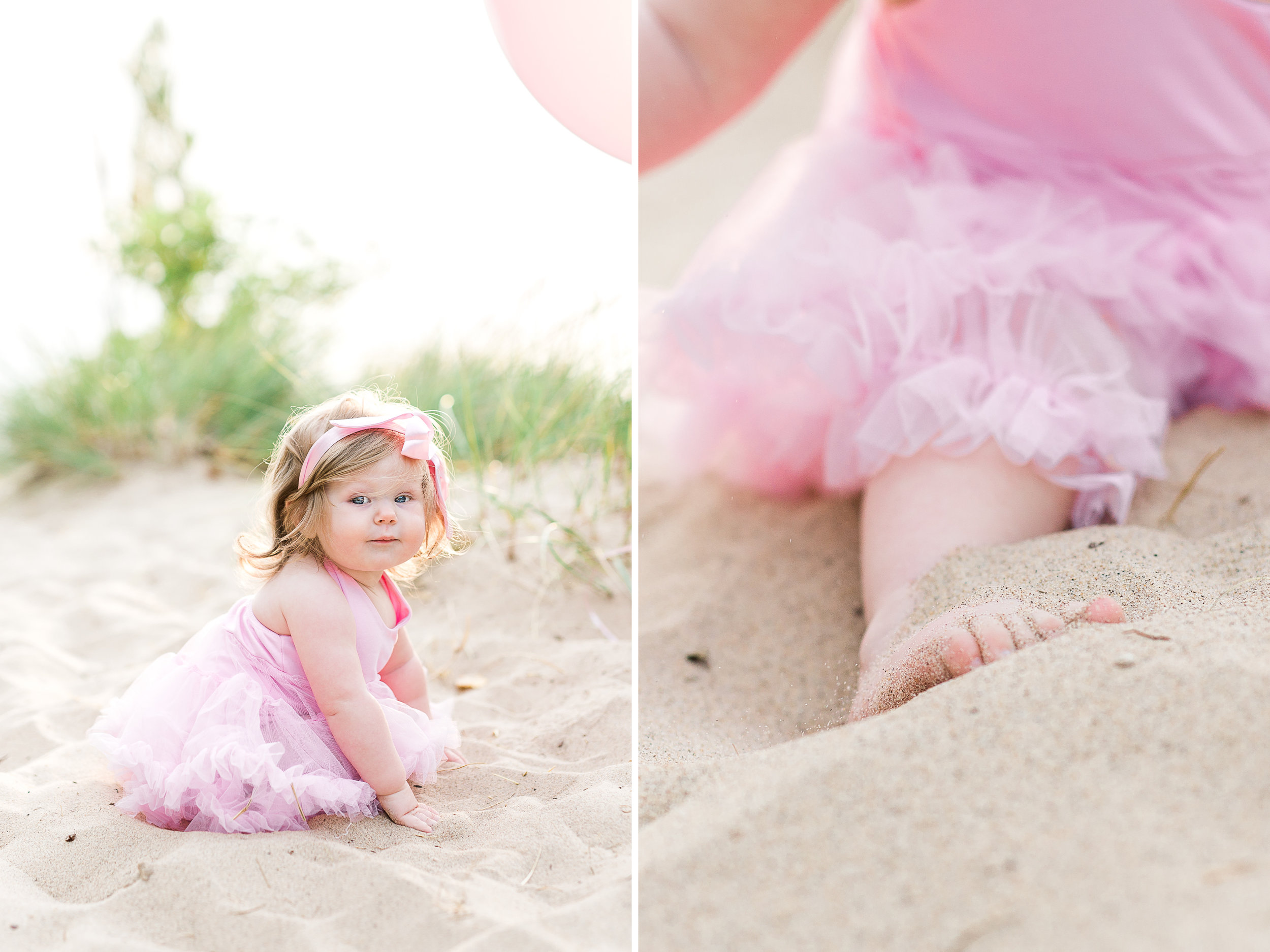 First Birthday Session on the beach | Laurenda Marie Photography | Michigan Family Photographer