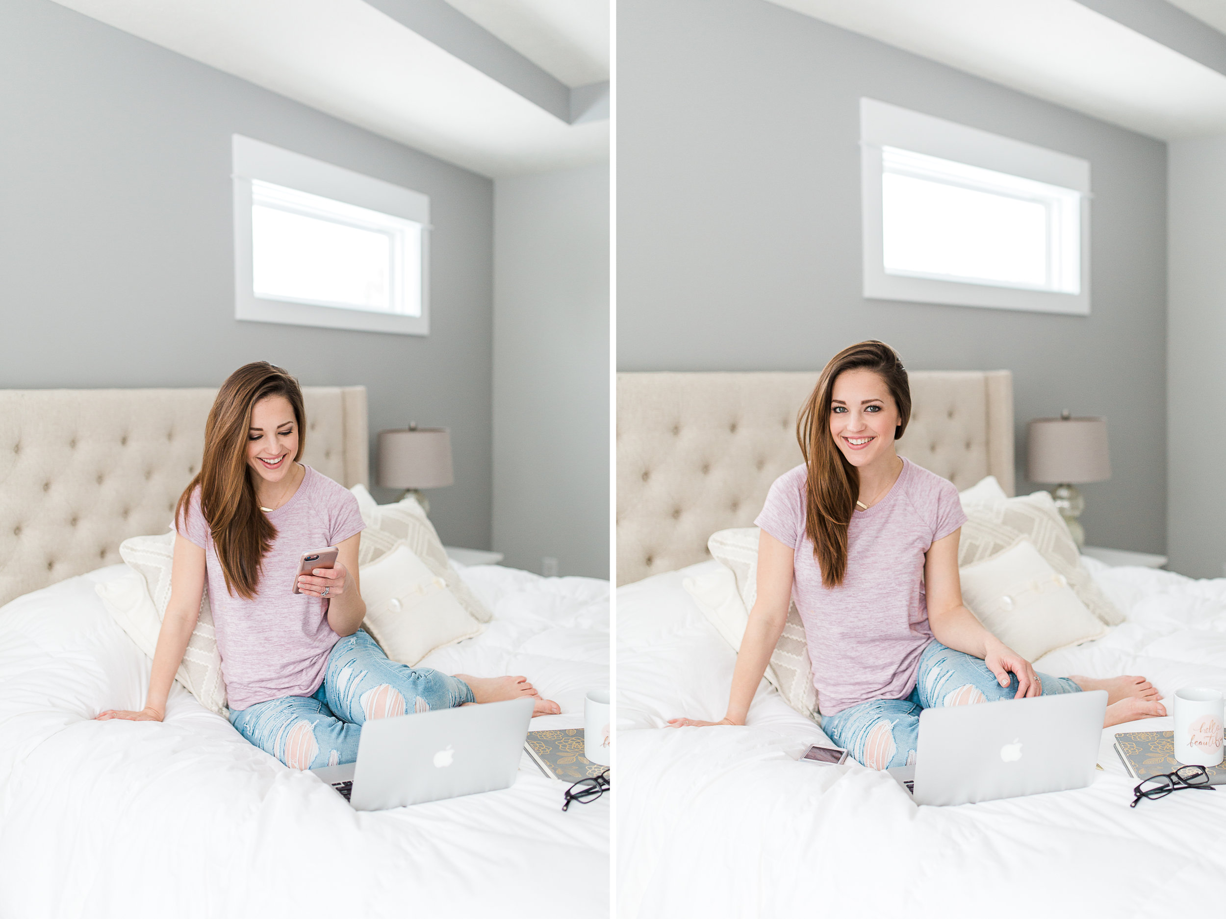 Lifestyle Branding Session for Creative Business Owners | In-Home Session | Natural Light Photography | Camera Settings | Laurenda Marie Photography | Grand Rapids, Michigan