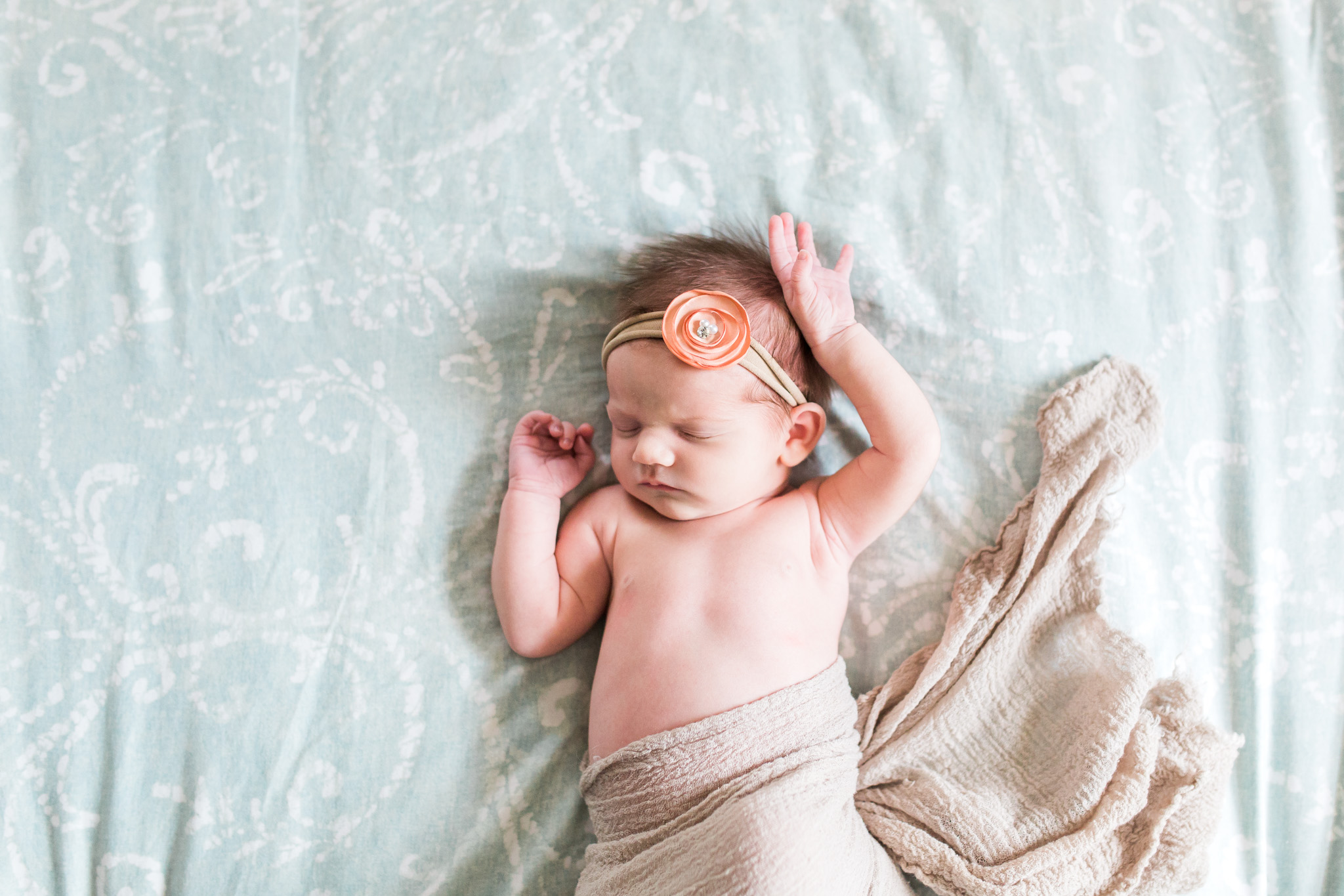 Natural Light Newborn Lifestyle Session | In-home session | Baby Girl | Nursery Inspiration | Laurenda Marie Photography