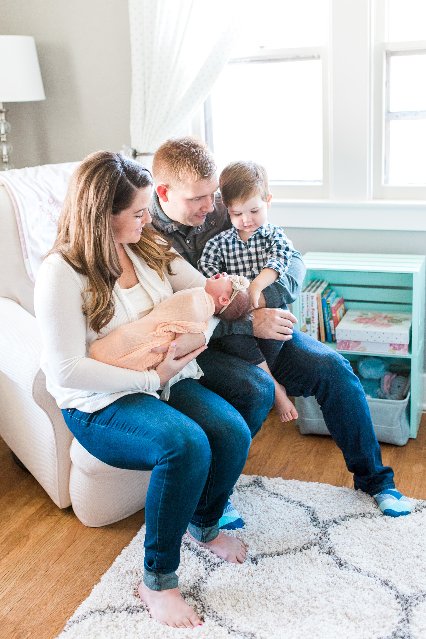 Natural Light Newborn Lifestyle Session | In-home session | Baby Girl | Nursery Inspiration | Laurenda Marie Photography