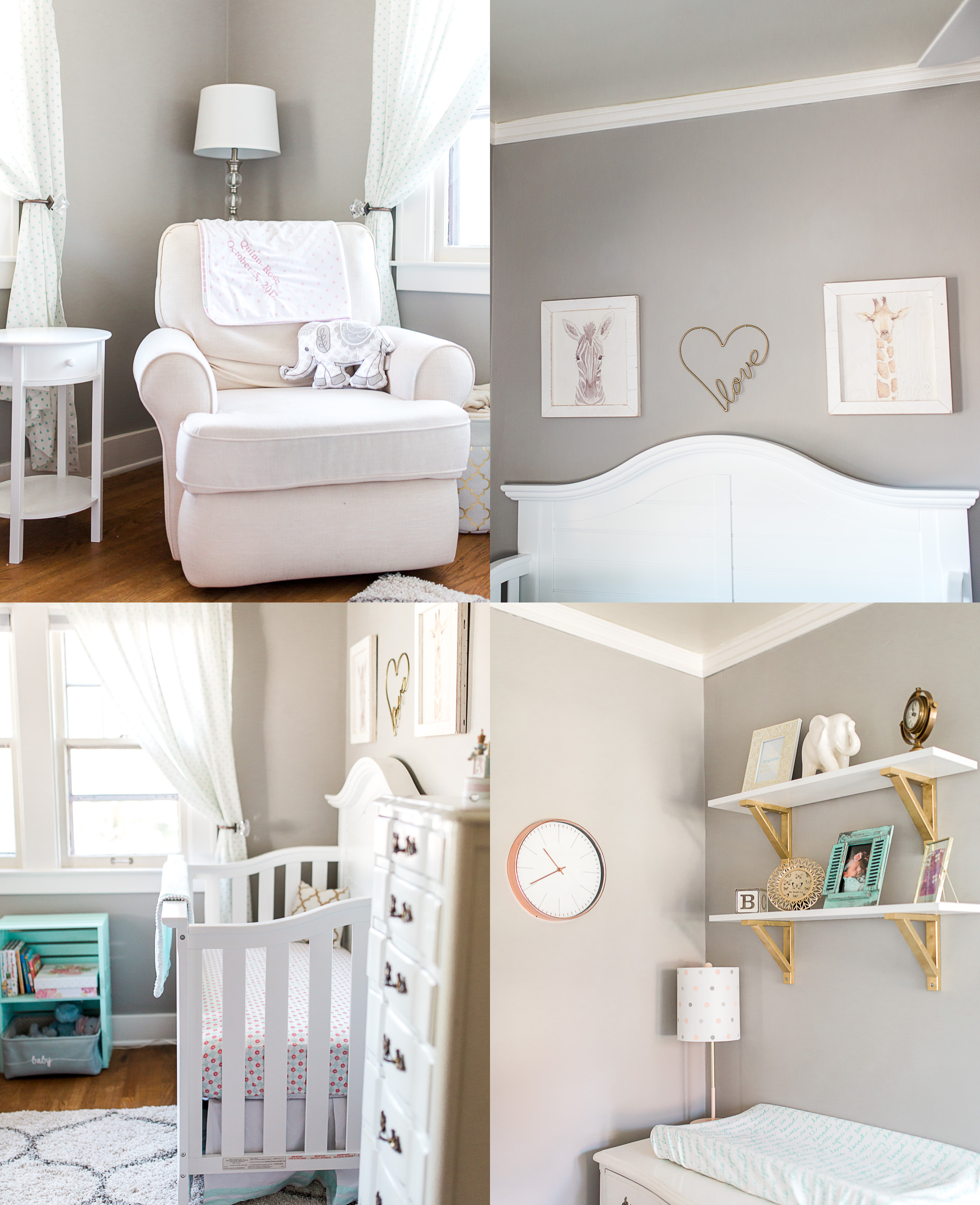 Natural Light Newborn Lifestyle Session | In-home session | Baby Girl | Nursery Inspiration | Laurenda Marie Photography