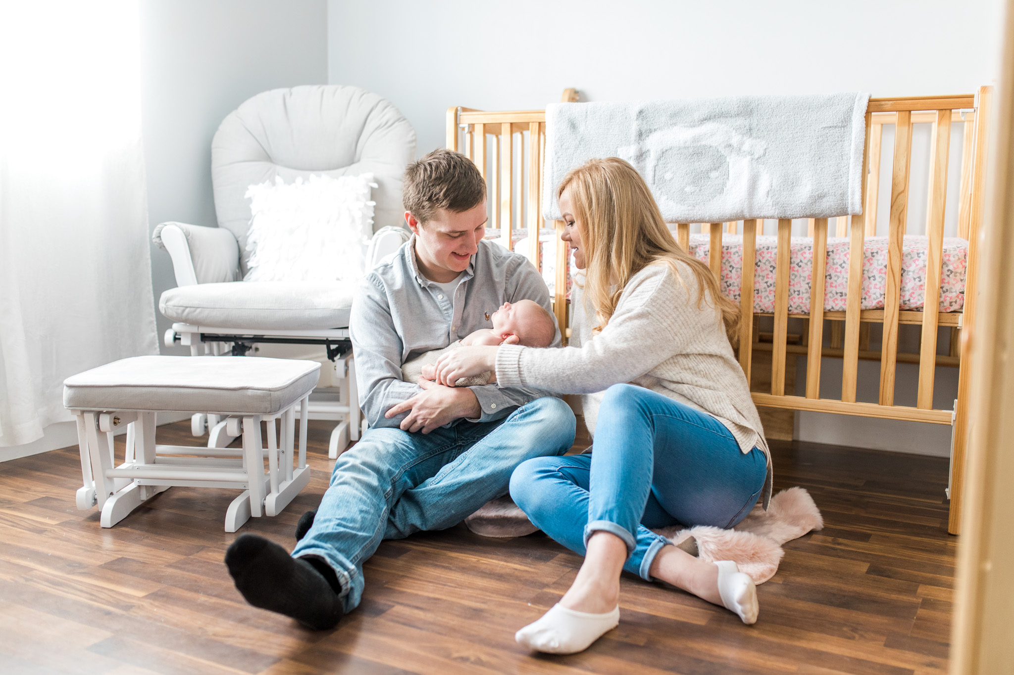 Cozy in-home newborn lifestyle session | Baby Girl |West Michigan Newborn Photographer | Laurenda Marie Photography