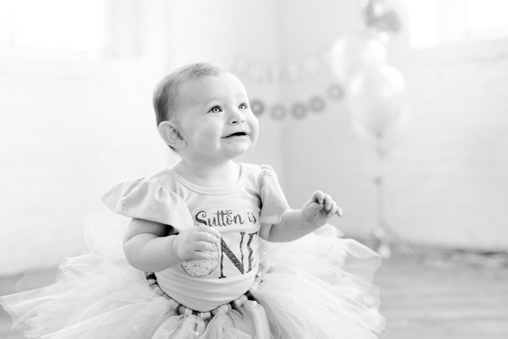 First Birthday Session In Studio | Cake Smash Donut Smash Session | Purple Tutu Skirt Baby Girl