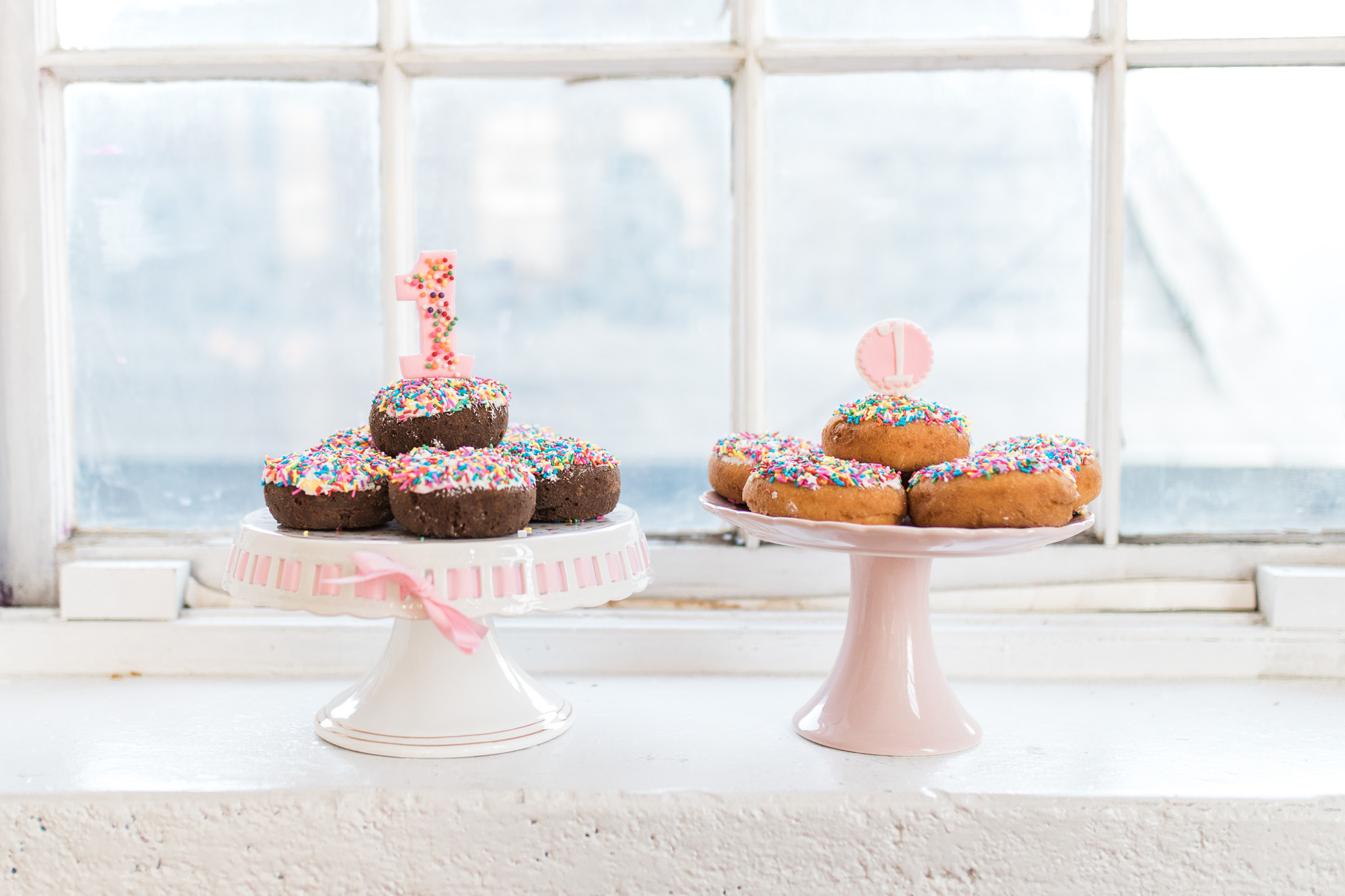 First Birthday Session In Studio | Cake Smash Donut Smash Session | Purple Tutu Skirt Baby Girl
