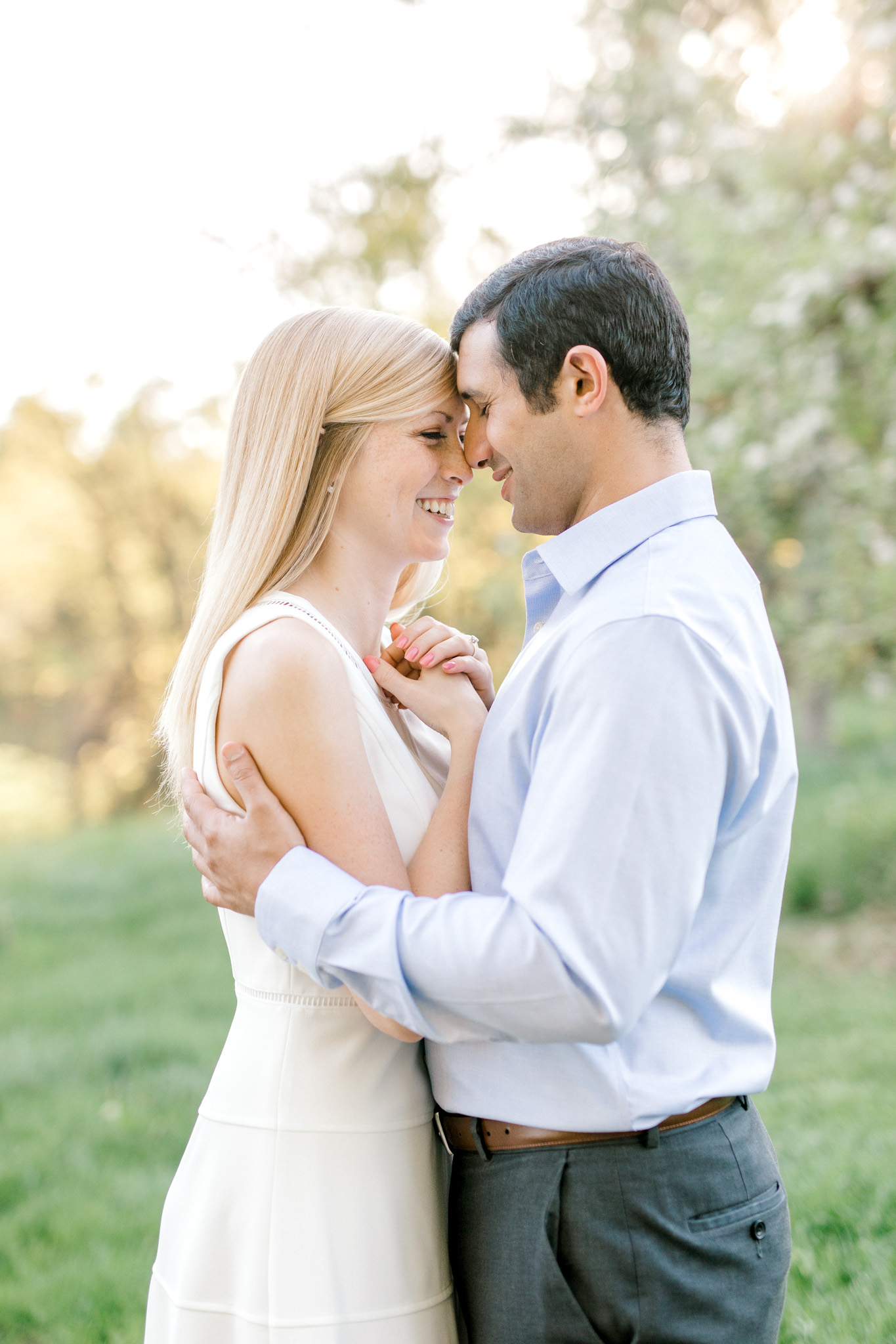 A sweet spring engagement session at the orchard | laurenda marie photography | west michigan weddings | west michigan engagement