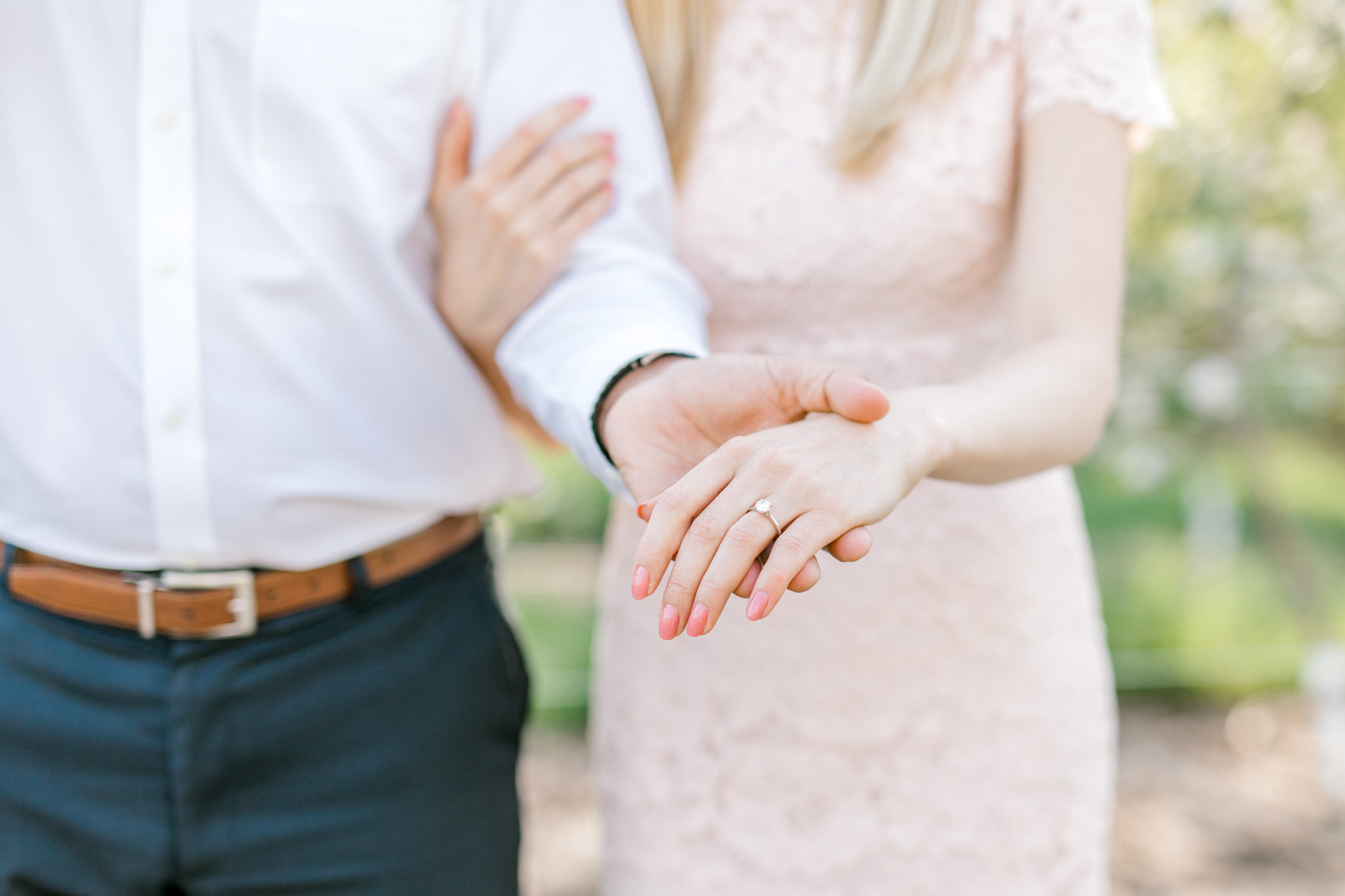 A sweet spring engagement session at the orchard | laurenda marie photography | west michigan weddings | west michigan engagement