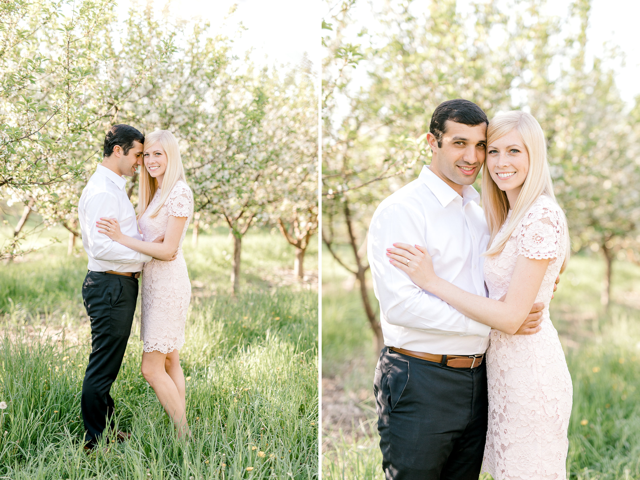 A sweet spring engagement session at the orchard | laurenda marie photography | west michigan weddings | west michigan engagement