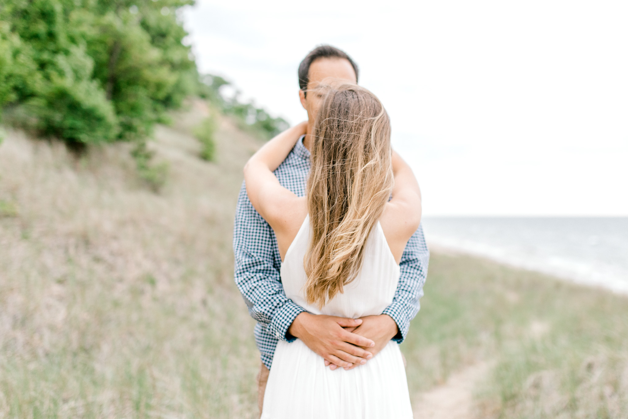 Dreamy Lake Michigan Beach Session | West Michigan Engagement | Cloudy Beach Session | Laurenda Marie Photography | West Michigan Wedding Photographer