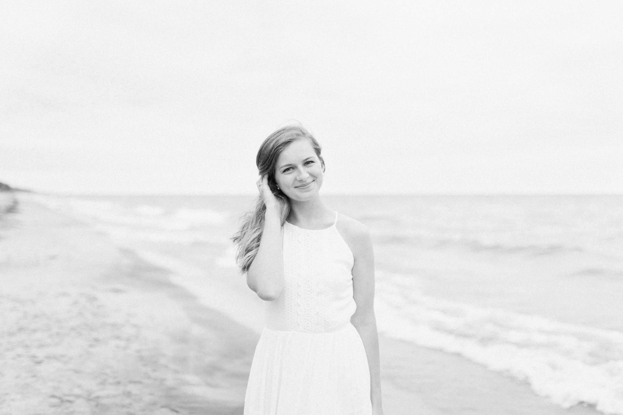 Dreamy Lake Michigan Beach Session | West Michigan Engagement | Cloudy Beach Session | Laurenda Marie Photography | West Michigan Wedding Photographer