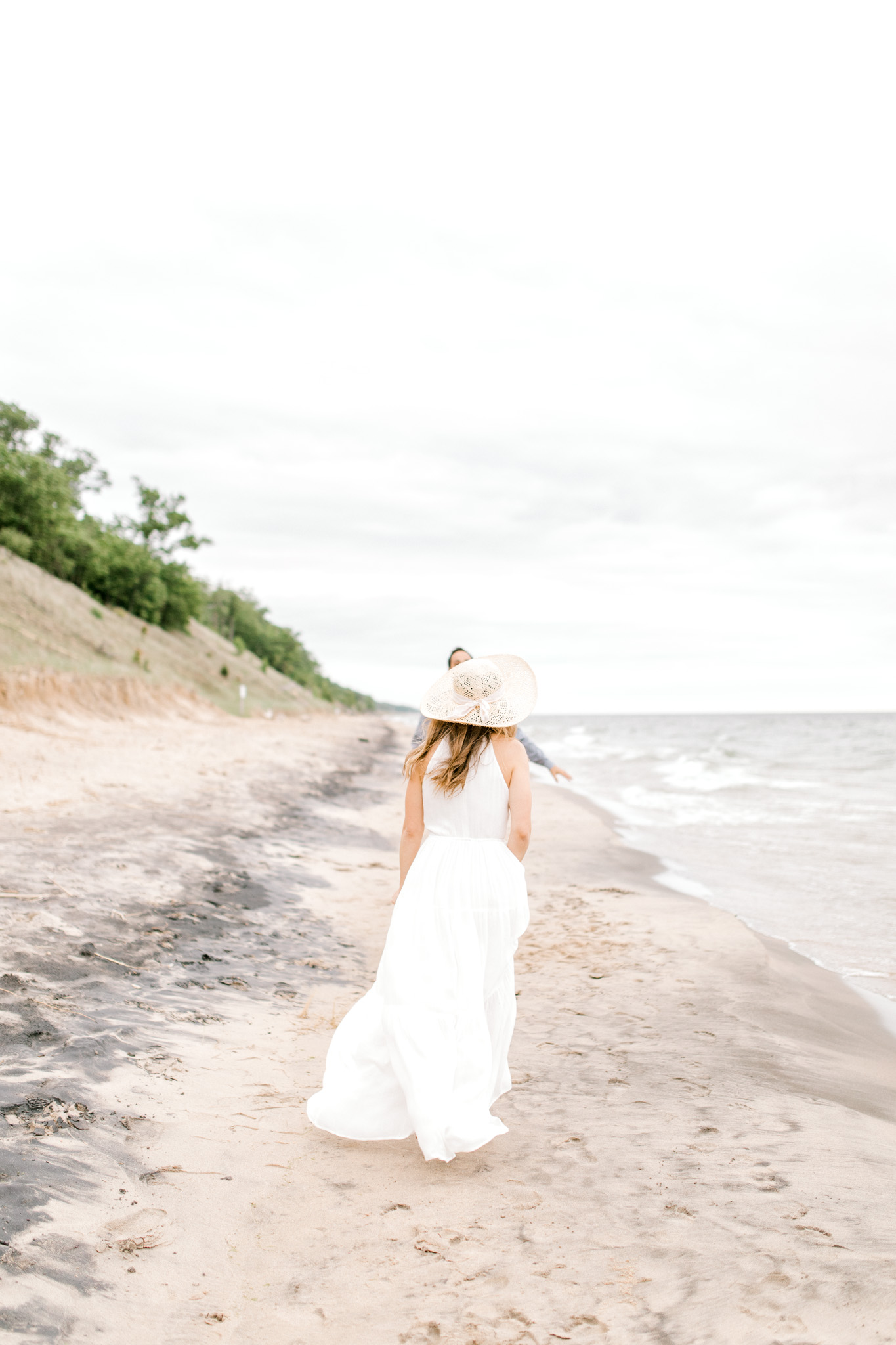 Dreamy Lake Michigan Beach Session | West Michigan Engagement | Cloudy Beach Session | Laurenda Marie Photography | West Michigan Wedding Photographer