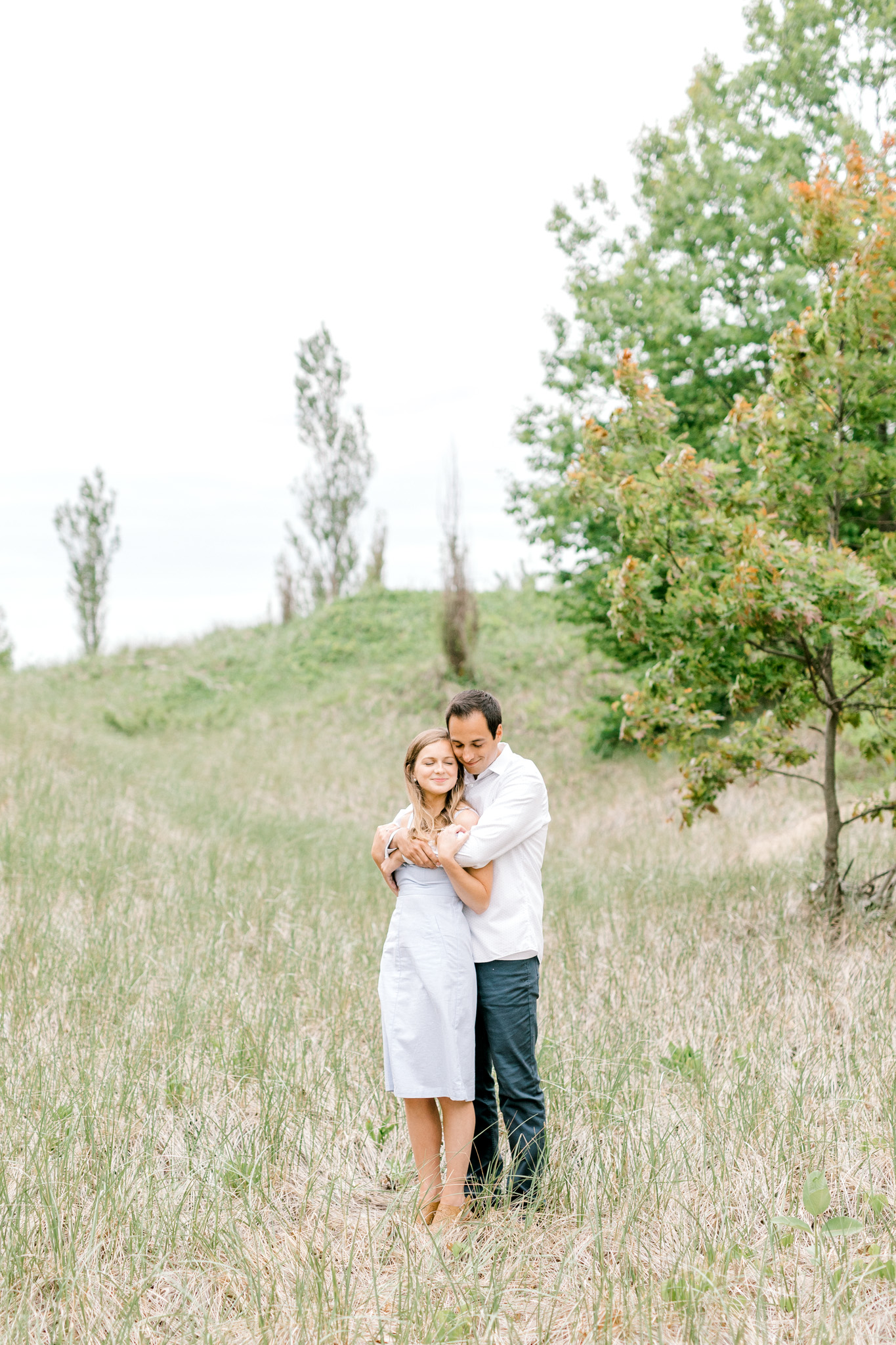 Dreamy Lake Michigan Beach Session | West Michigan Engagement | Cloudy Beach Session | Laurenda Marie Photography | West Michigan Wedding Photographer