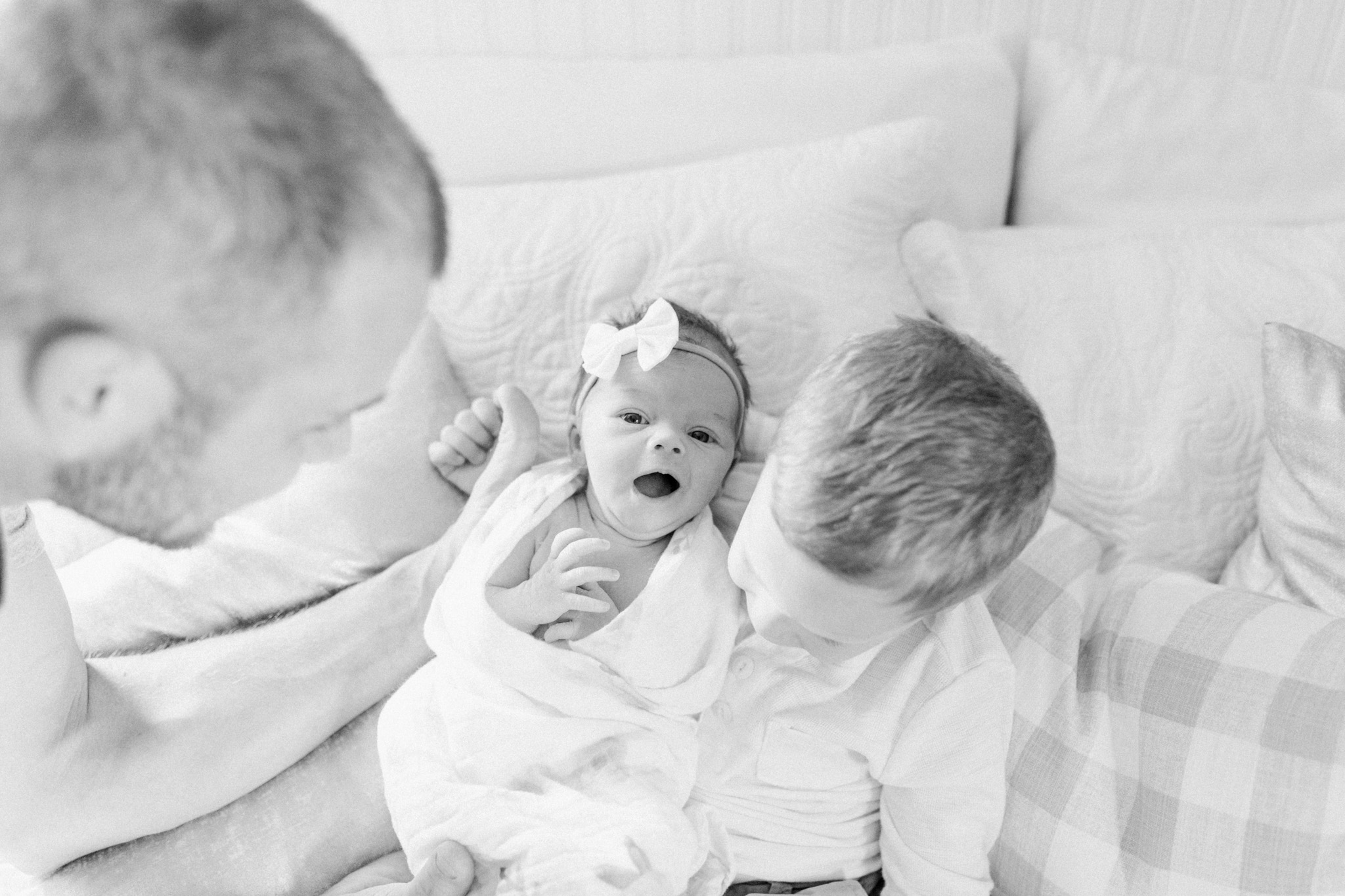 Light & Airy In-Home Newborn Lifestyle Session | Neutral Baby Girl Floral Nursery | Natural Light Lifestyle Session | Laurenda Marie Photography | West Michigan