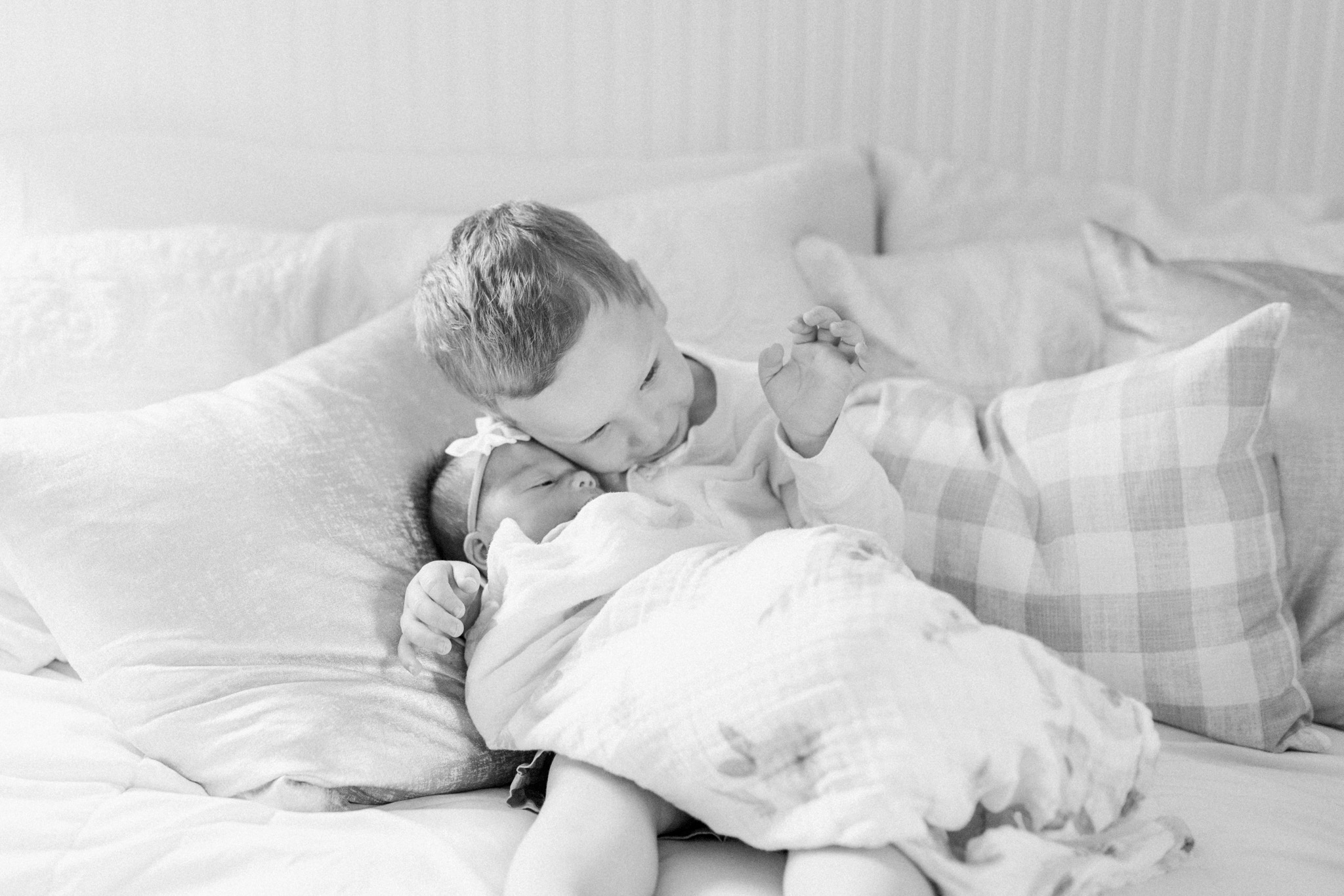 Light & Airy In-Home Newborn Lifestyle Session | Neutral Baby Girl Floral Nursery | Natural Light Lifestyle Session | Laurenda Marie Photography | West Michigan