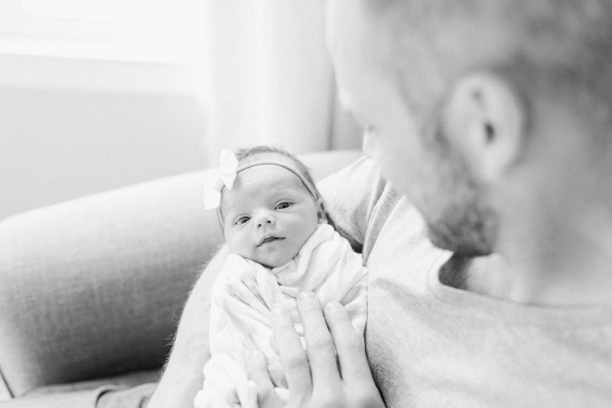 Light & Airy In-Home Newborn Lifestyle Session | Neutral Baby Girl Floral Nursery | Natural Light Lifestyle Session | Laurenda Marie Photography | West Michigan