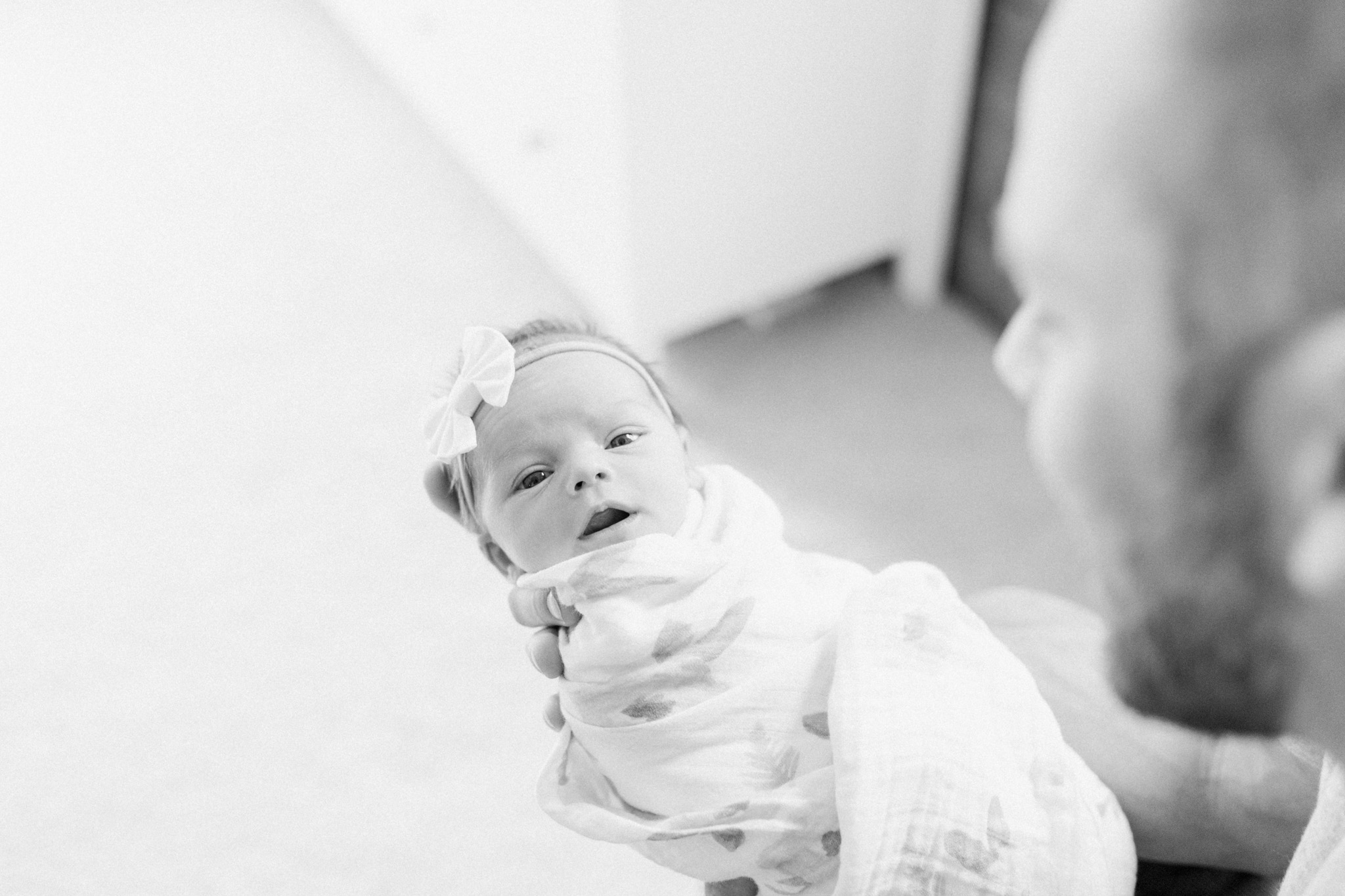 Light & Airy In-Home Newborn Lifestyle Session | Neutral Baby Girl Floral Nursery | Natural Light Lifestyle Session | Laurenda Marie Photography | West Michigan