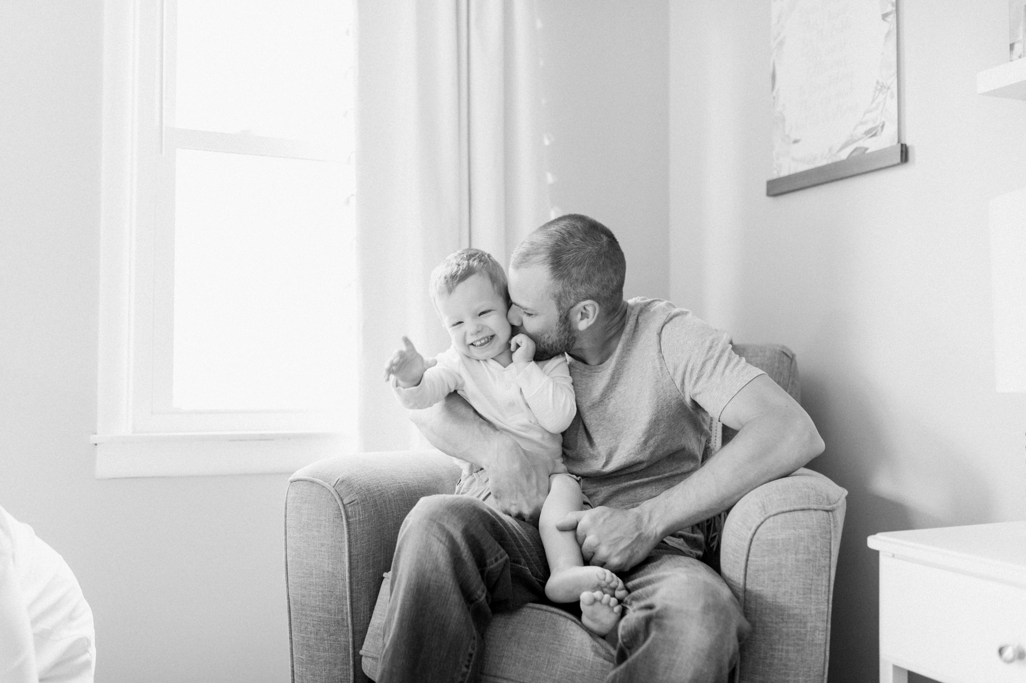 Light & Airy In-Home Newborn Lifestyle Session | Neutral Baby Girl Floral Nursery | Natural Light Lifestyle Session | Laurenda Marie Photography | West Michigan