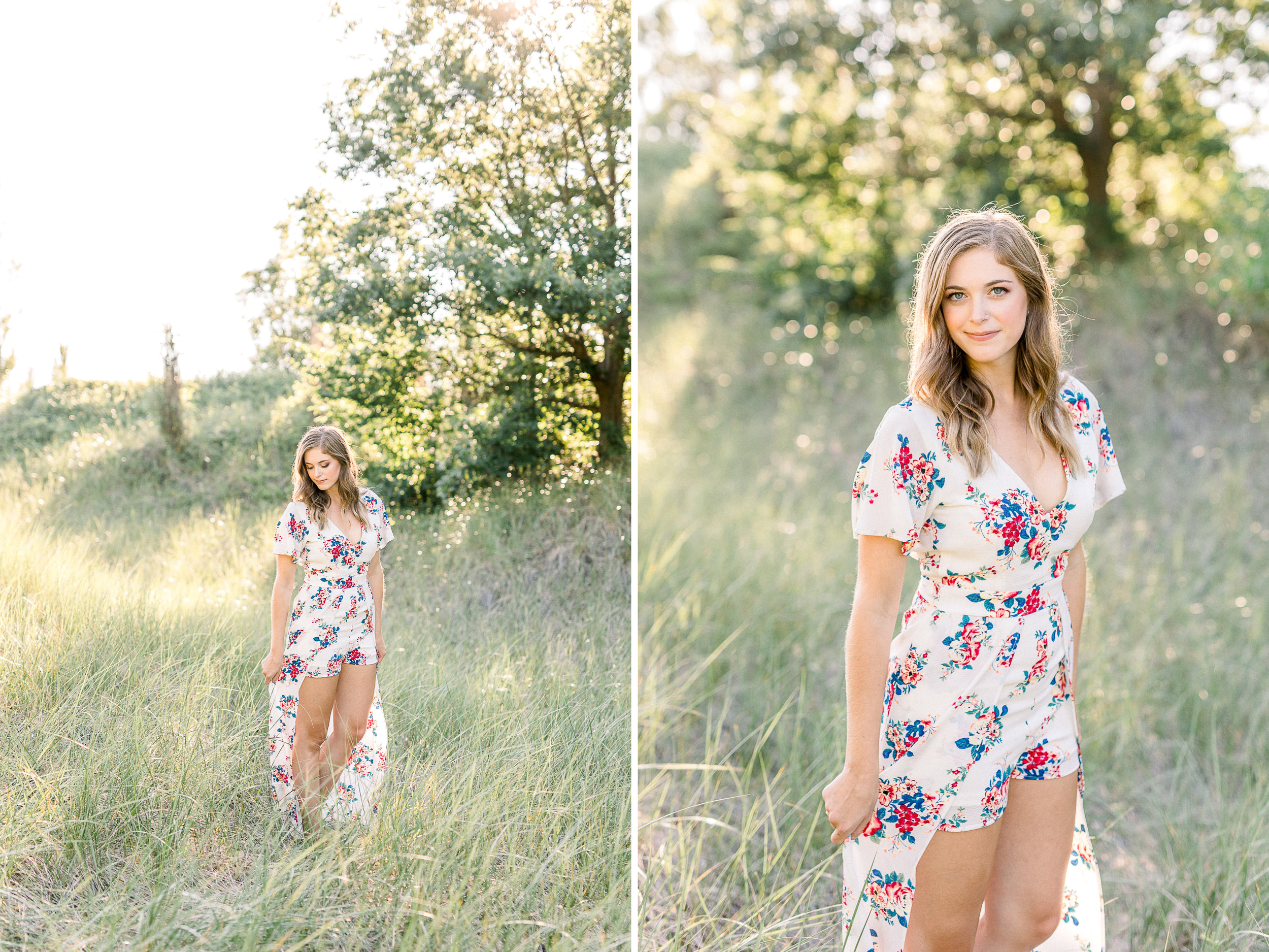 Beautiful Summer Shoreline Engagement Session on Lake Michigan | Beach Engagement | Laurenda Marie Photography | What to Wear to an Engagement Session | West Michigan Wedding Photographer