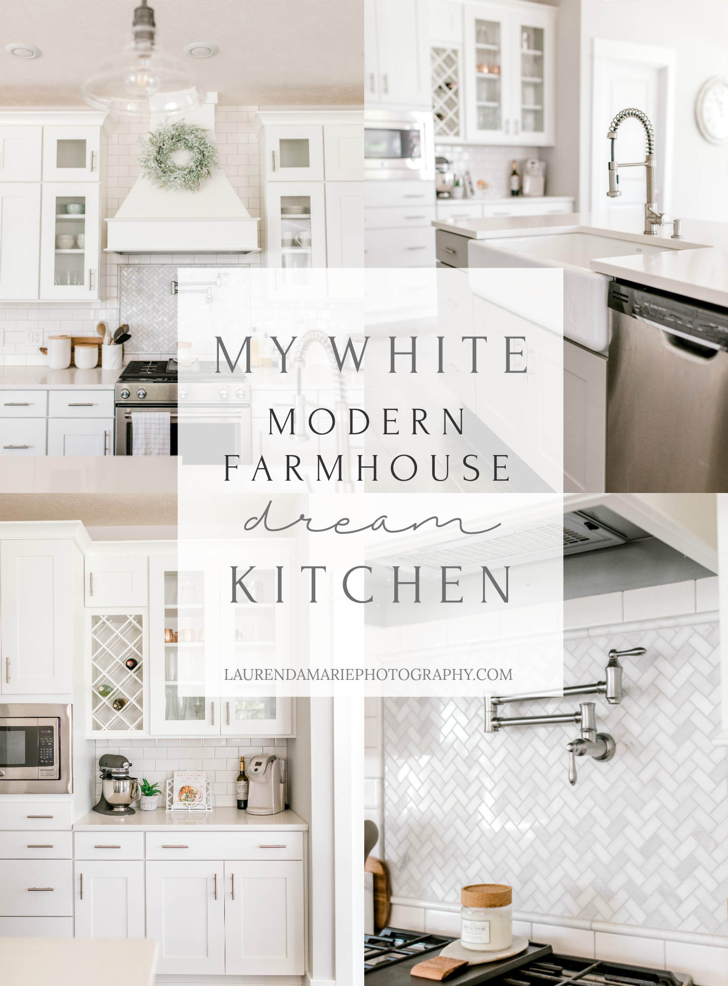 My White Modern Farmhouse Dream Kitchen  Rockford, Michigan — Laurenda  Marie Photography