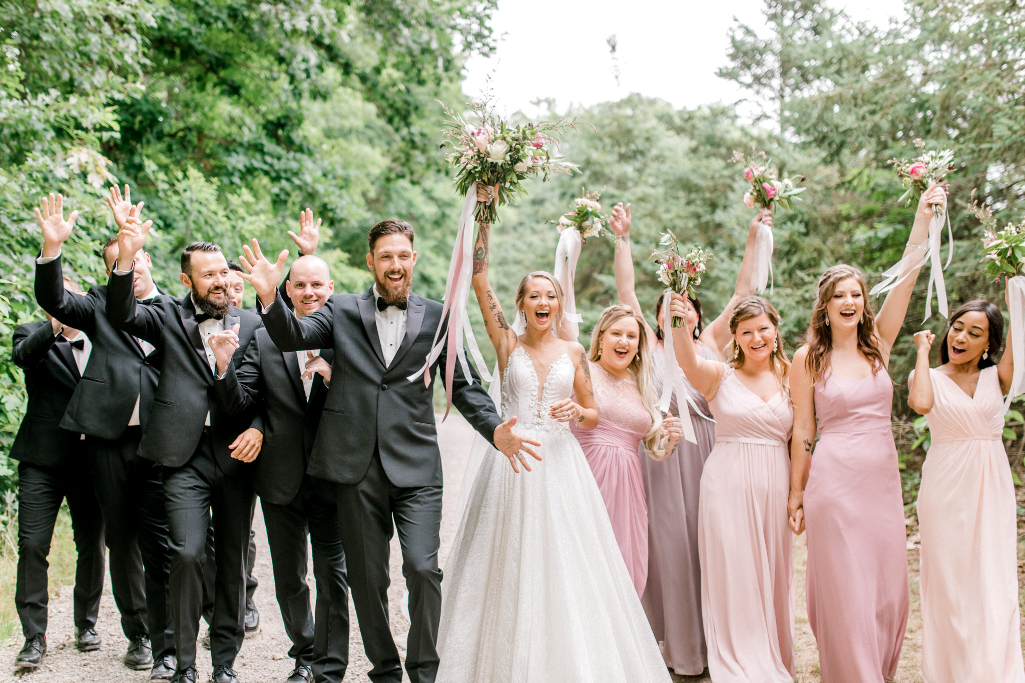 Fairytale Wedding In the Woods | Beauty and the Beast themed Wedding | Barn Wedding Reception | Low Back Wedding Dress | Light & Airy Wedding Photography | West Michigan Wedding Photographer