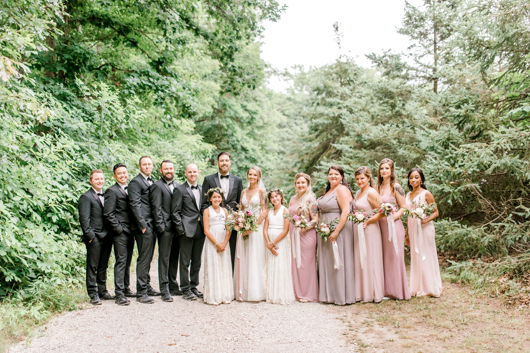 Fairytale Wedding In the Woods | Beauty and the Beast themed Wedding | Barn Wedding Reception | Low Back Wedding Dress | Light & Airy Wedding Photography | West Michigan Wedding Photographer