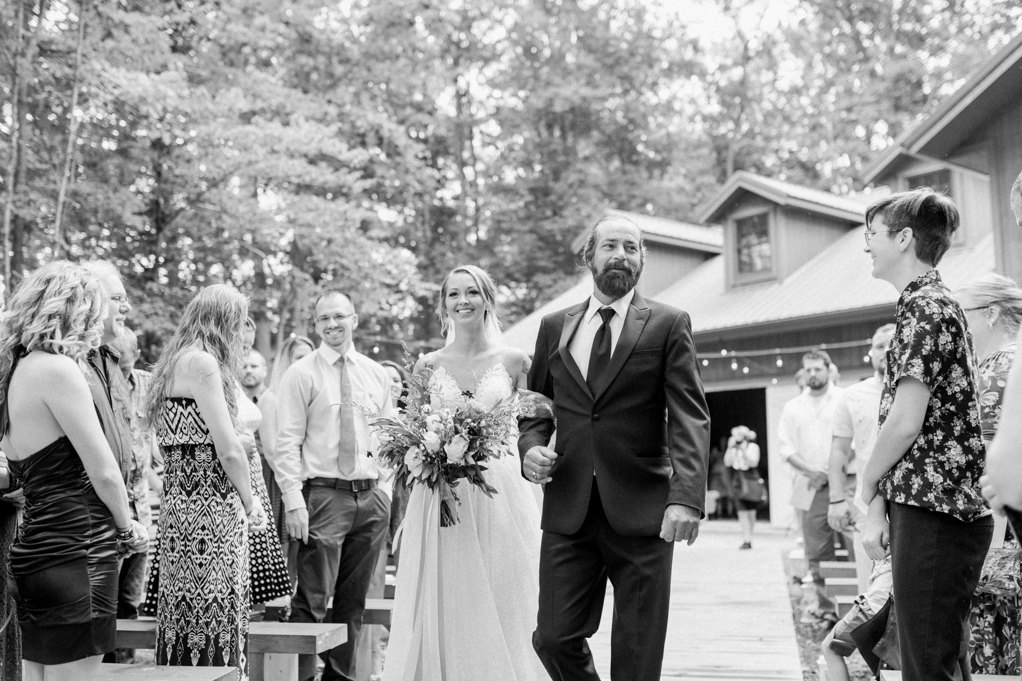 Fairytale Wedding In the Woods | Beauty and the Beast themed Wedding | Barn Wedding Reception | Low Back Wedding Dress | Light & Airy Wedding Photography | West Michigan Wedding Photographer