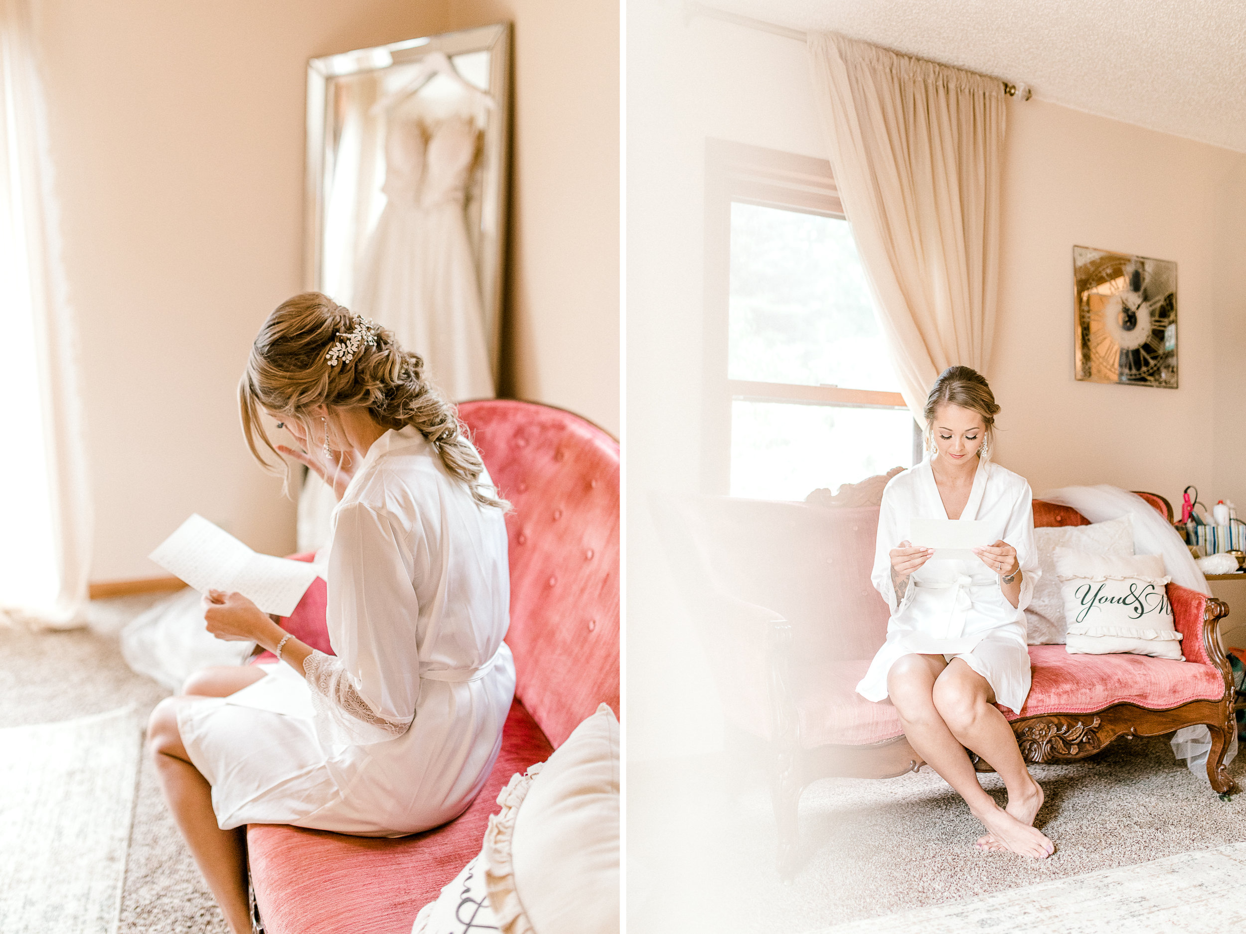 Fairytale Wedding In the Woods | Beauty and the Beast themed Wedding | Barn Wedding Reception | Low Back Wedding Dress | Light & Airy Wedding Photography | West Michigan Wedding Photographer