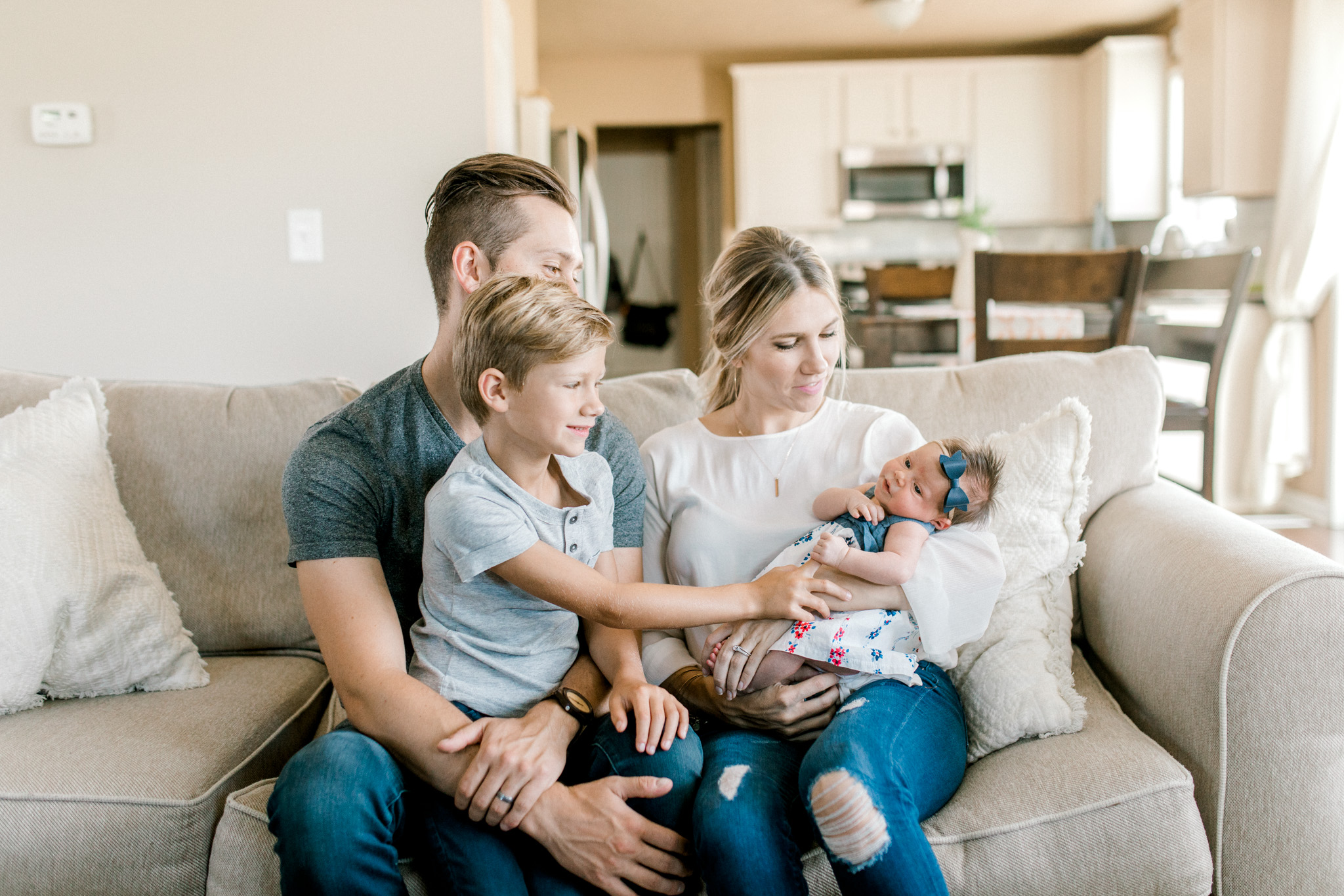 Blush Pink Baby Girl Nursery | Light & Airy Nursery | White, Pink, and Gold Nursery | In-Home Newborn Lifestyle Session | Laurenda Marie Photography