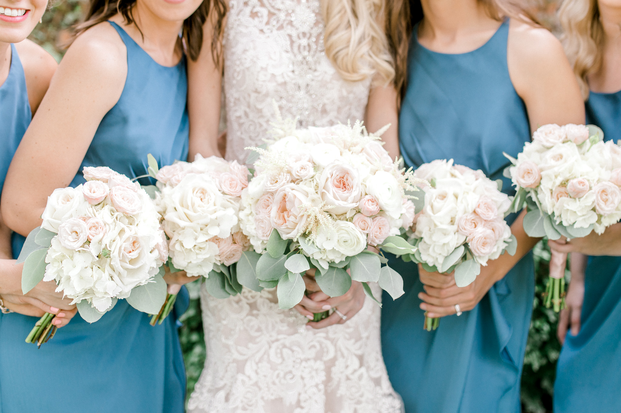 Elegant, Trendy Wedding in Detroit Michigan | Lace Wedding Gown and Royale Blue Tux | Floral Tie | Light &amp; Airy Michigan Wedding Photographer