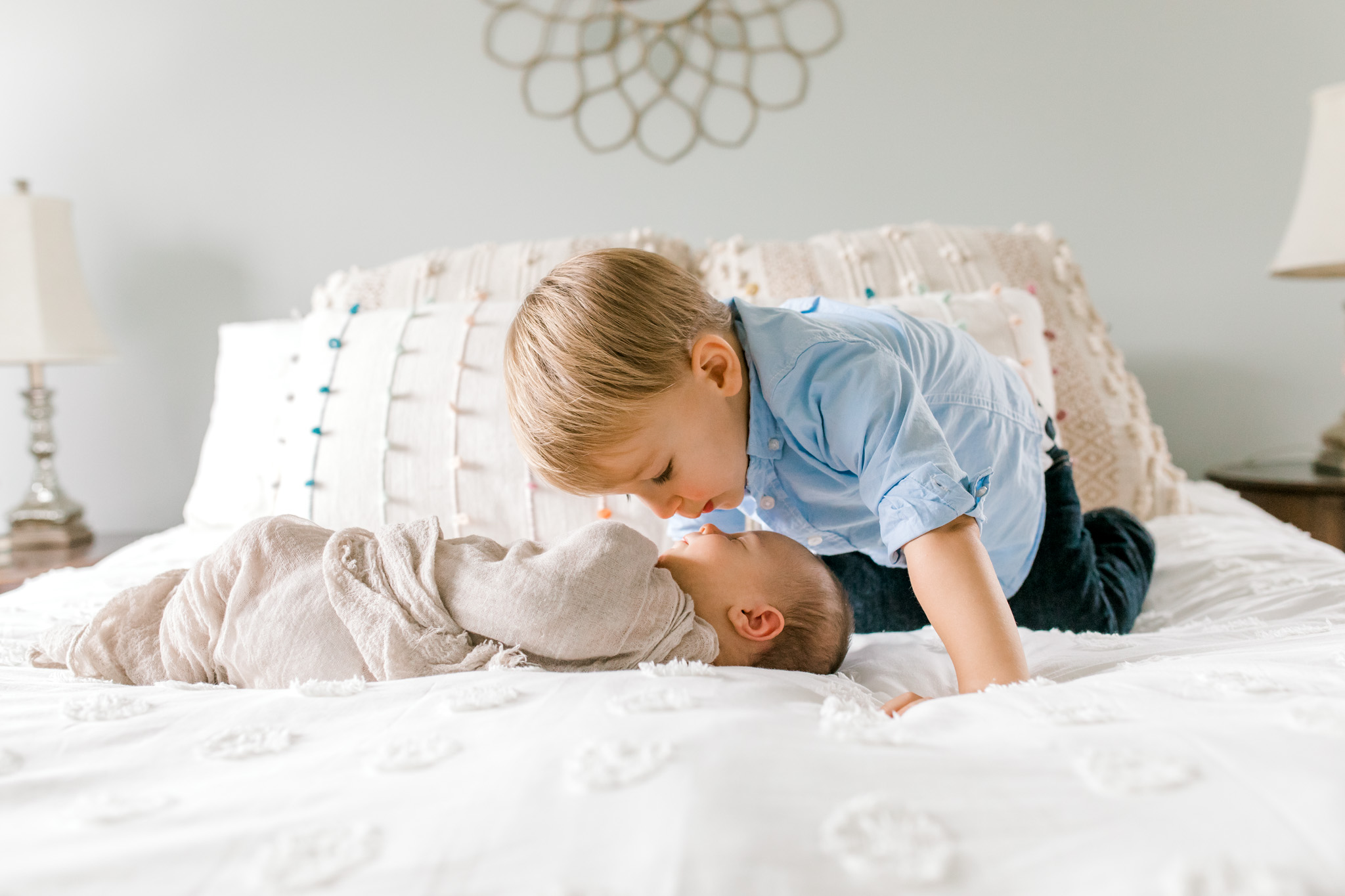 Baby girl in-home lifestyle newborn session | Whimsical colorful nursery | West Michigan Lifestyle Photography